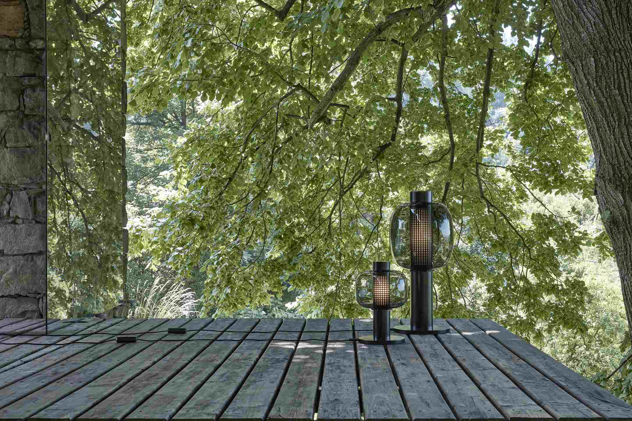 Bonbori lamp inflatable glass