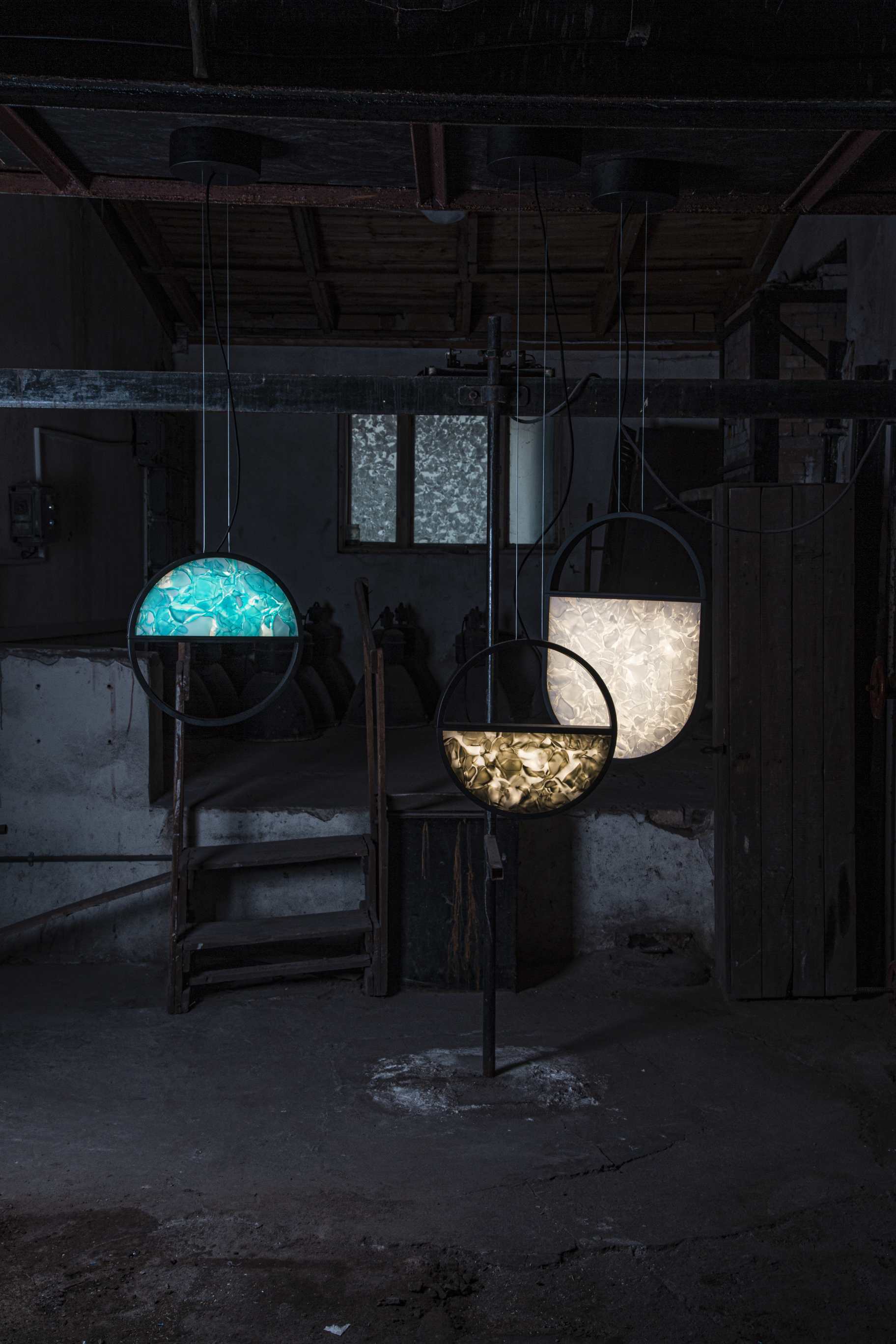 Lampa wisząca GEOMETRIC OVAL 2/3 szkło błyszczące Brokisglass