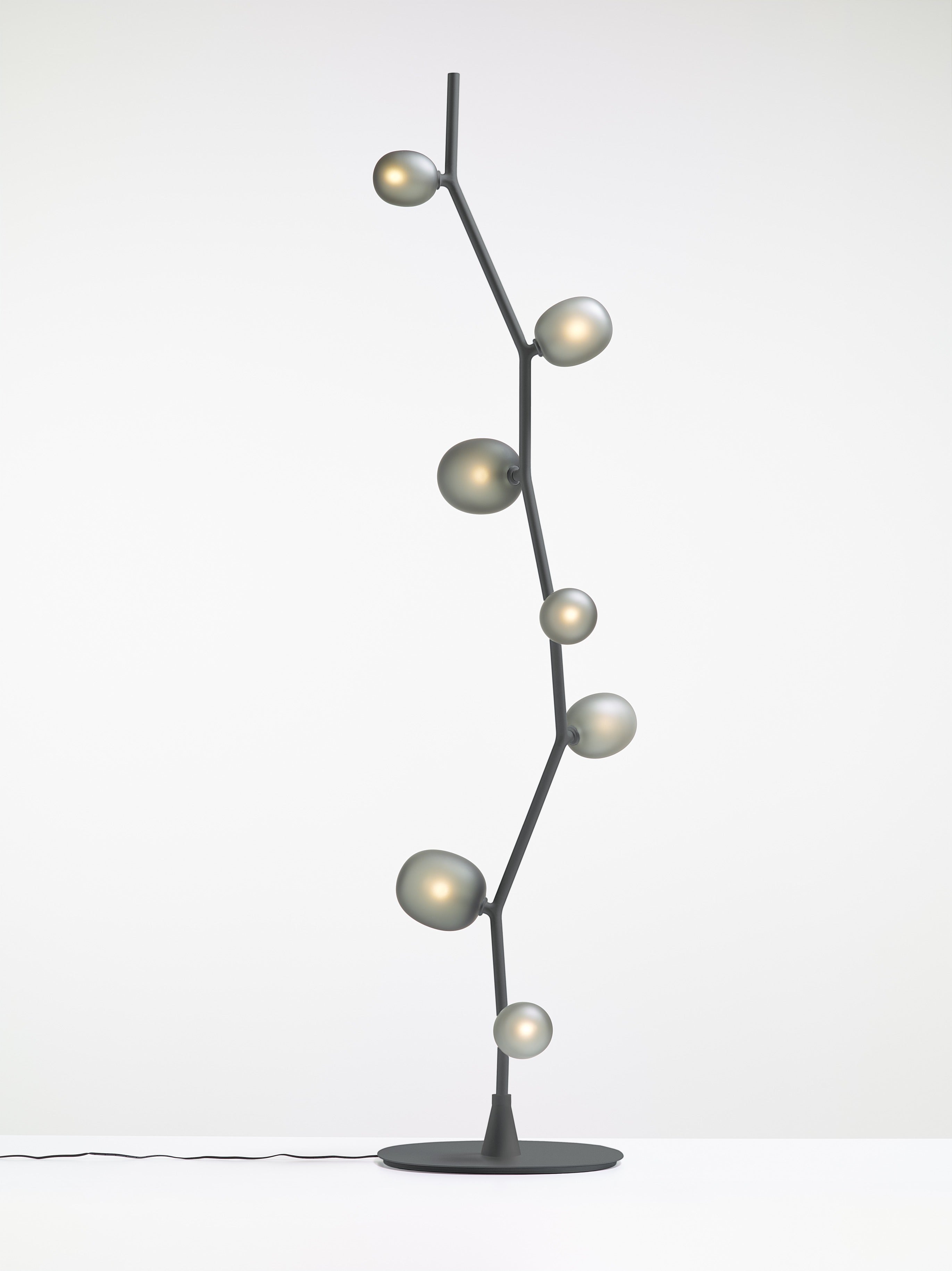 Efeu -Stehlampe Mattglas