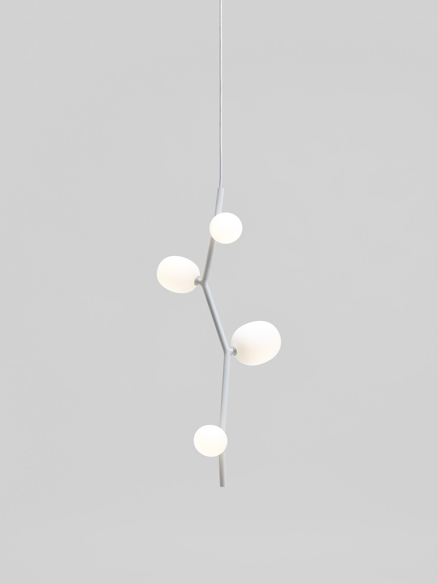 Efeu -Hanglampe - vertikales Mattglas