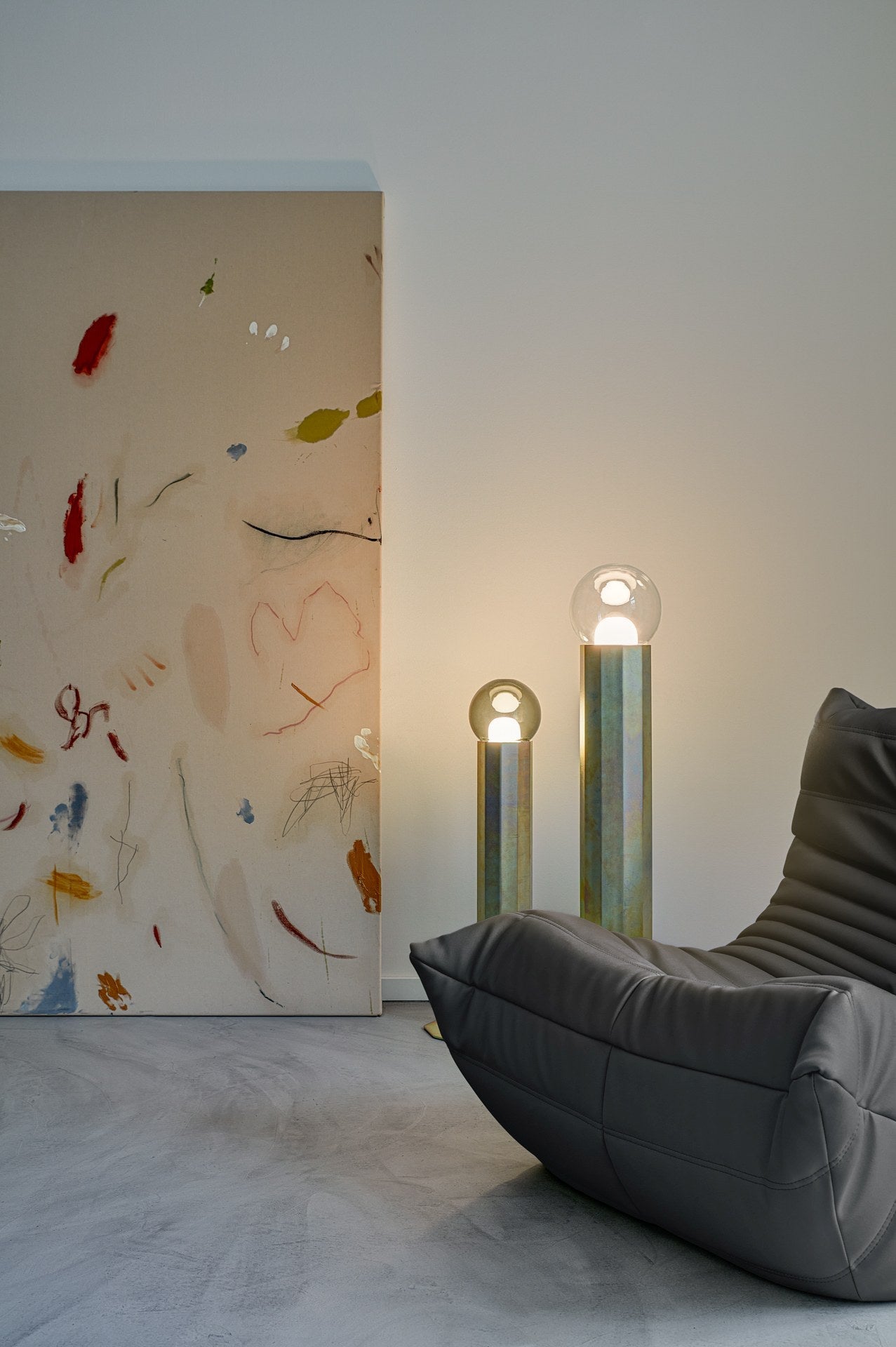 Prisma -Metall -Leuchten -Stehlampe