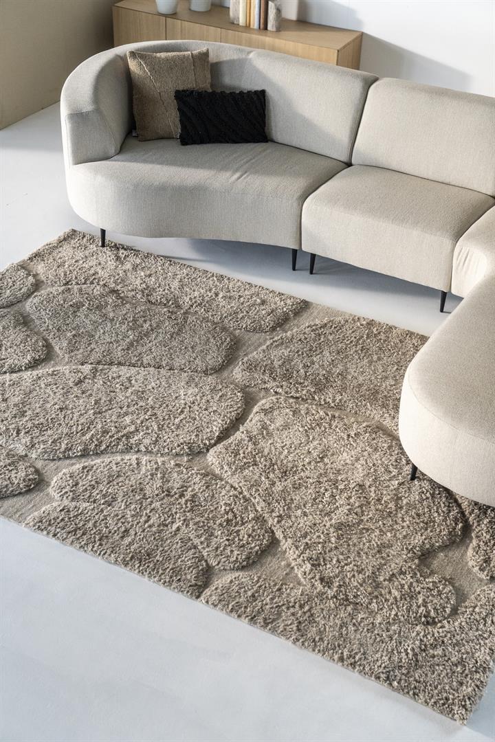 KALA Beige Carpet with Long Pile