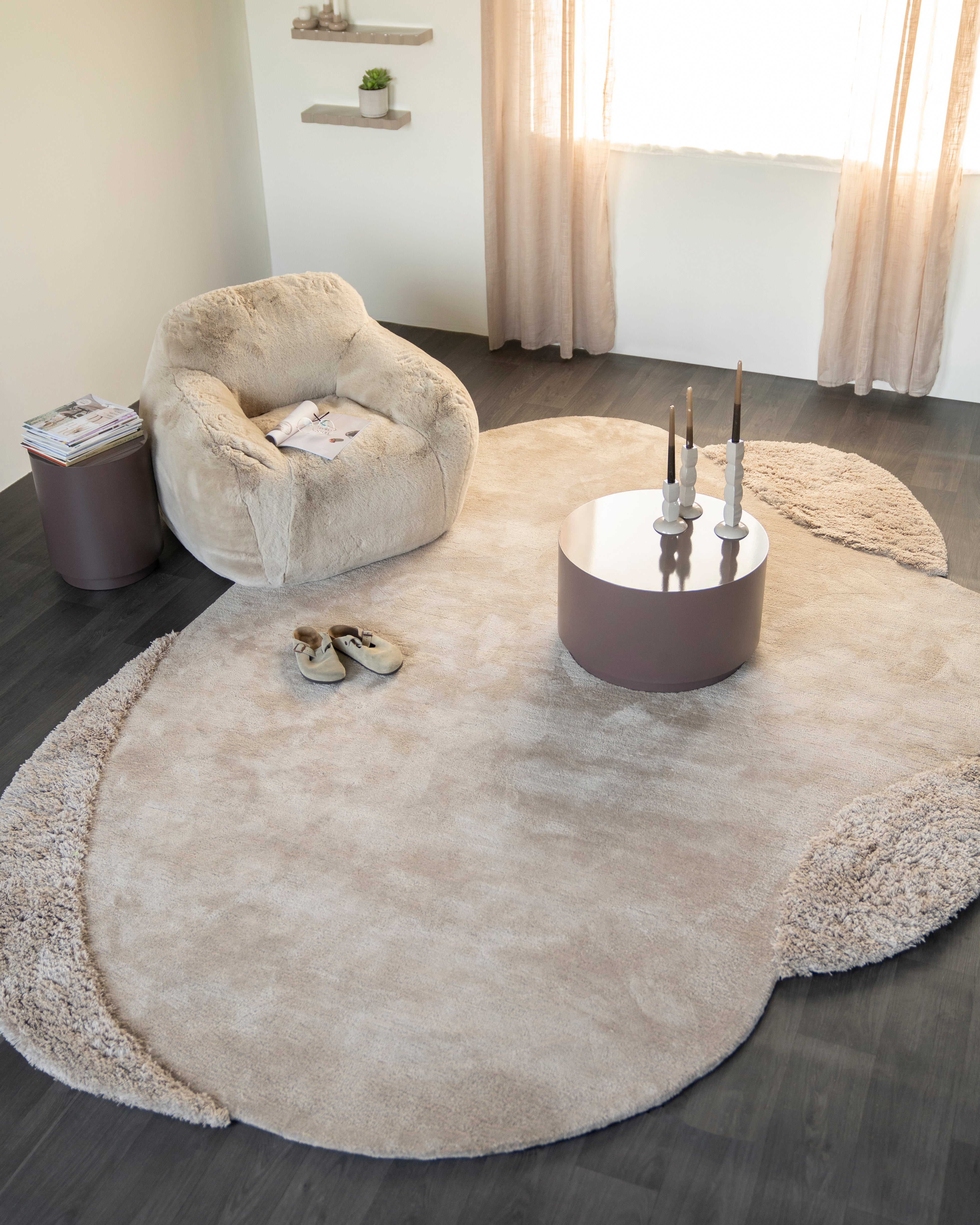 Oval rug PRAIA beige