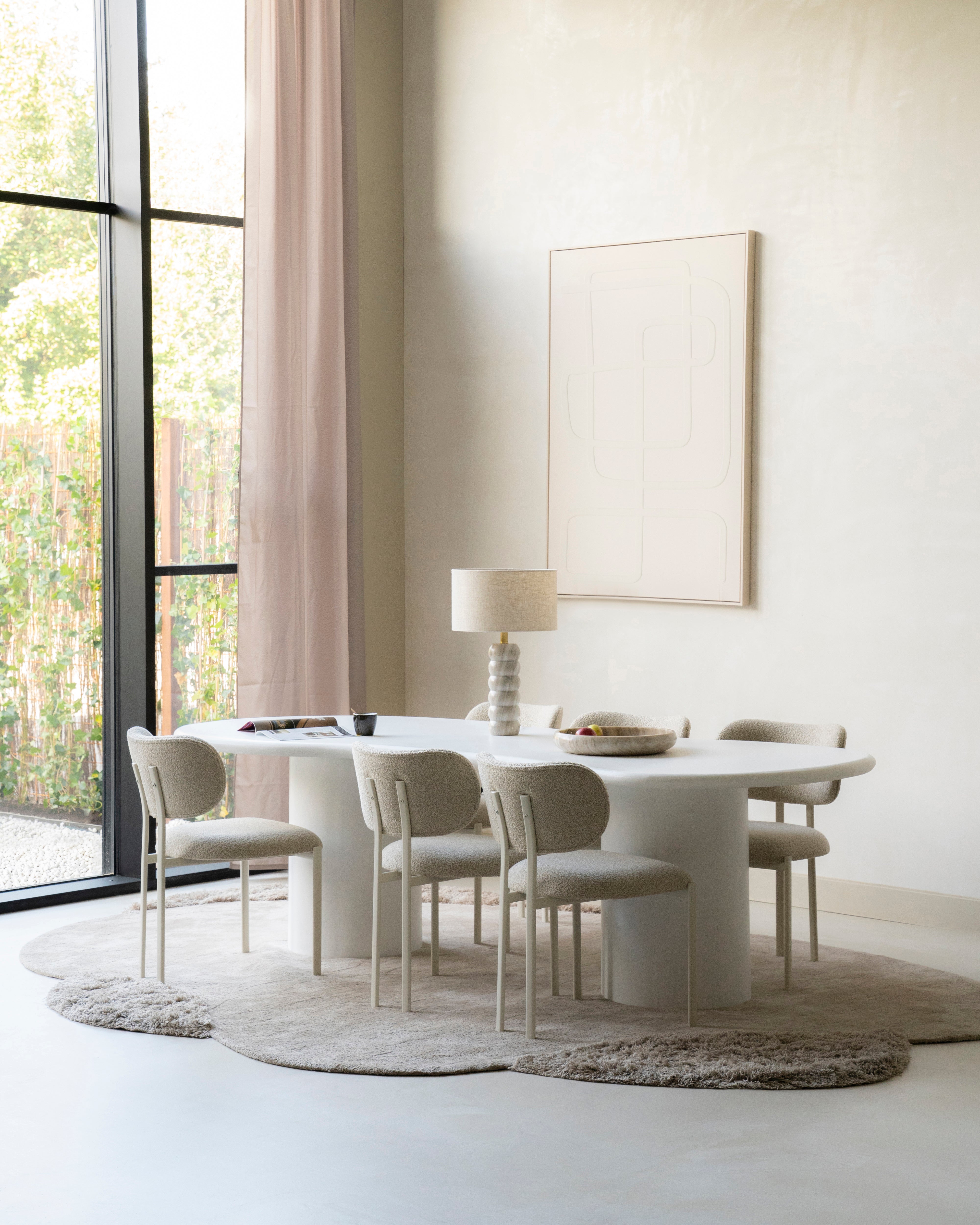 Oval rug PRAIA beige