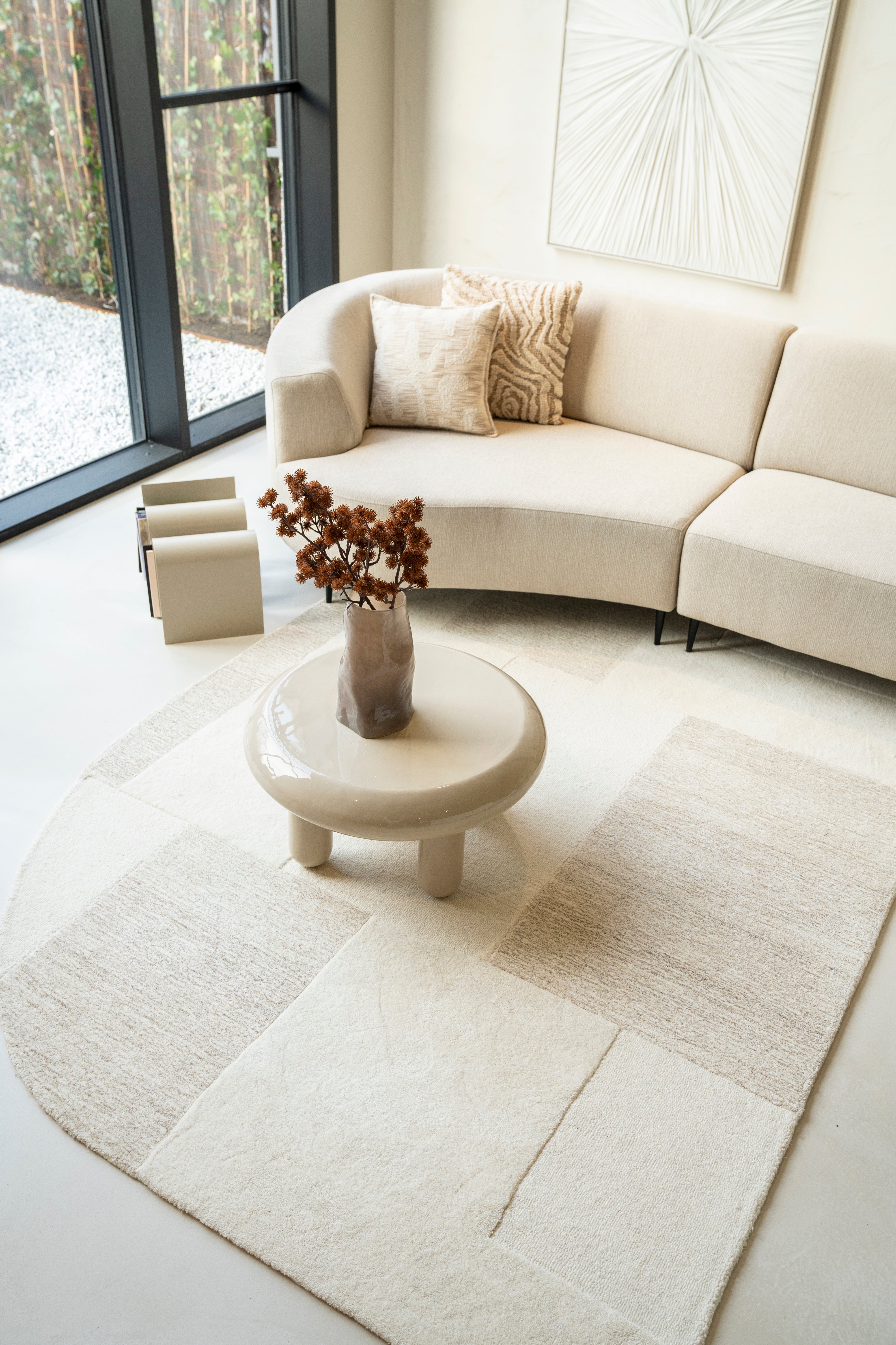 CONTOUR cream rug