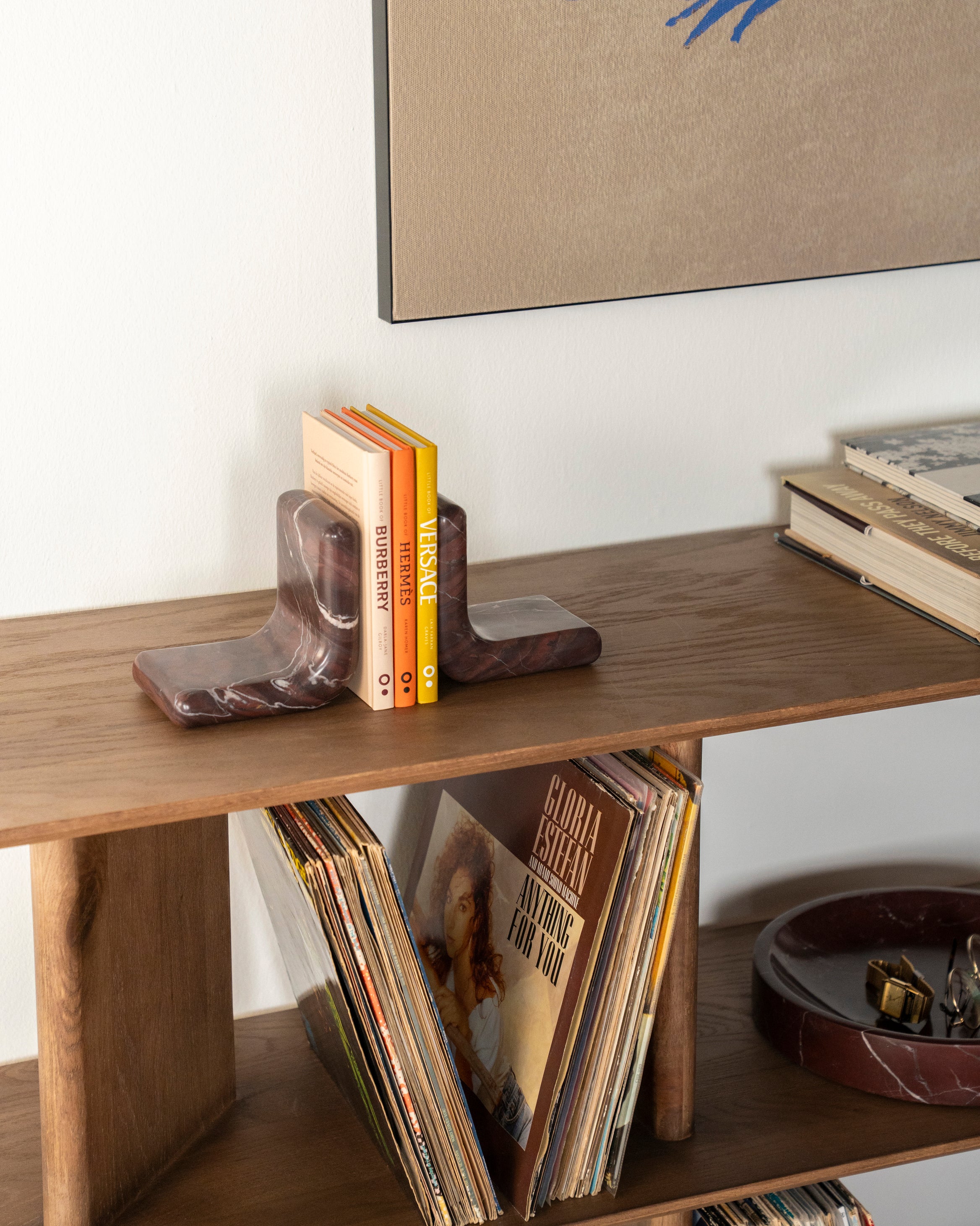 VERDE Bookend brown marble
