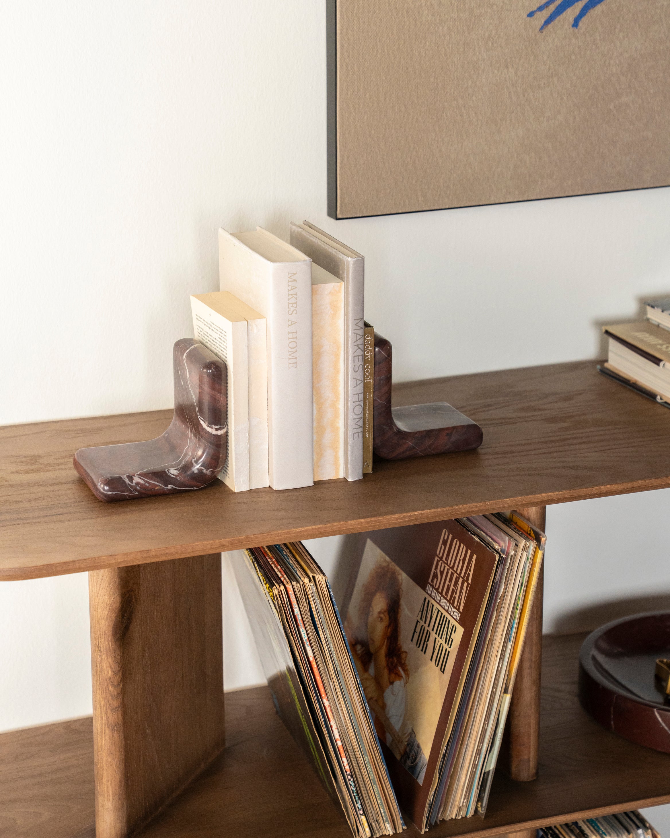 VERDE Bookend brown marble