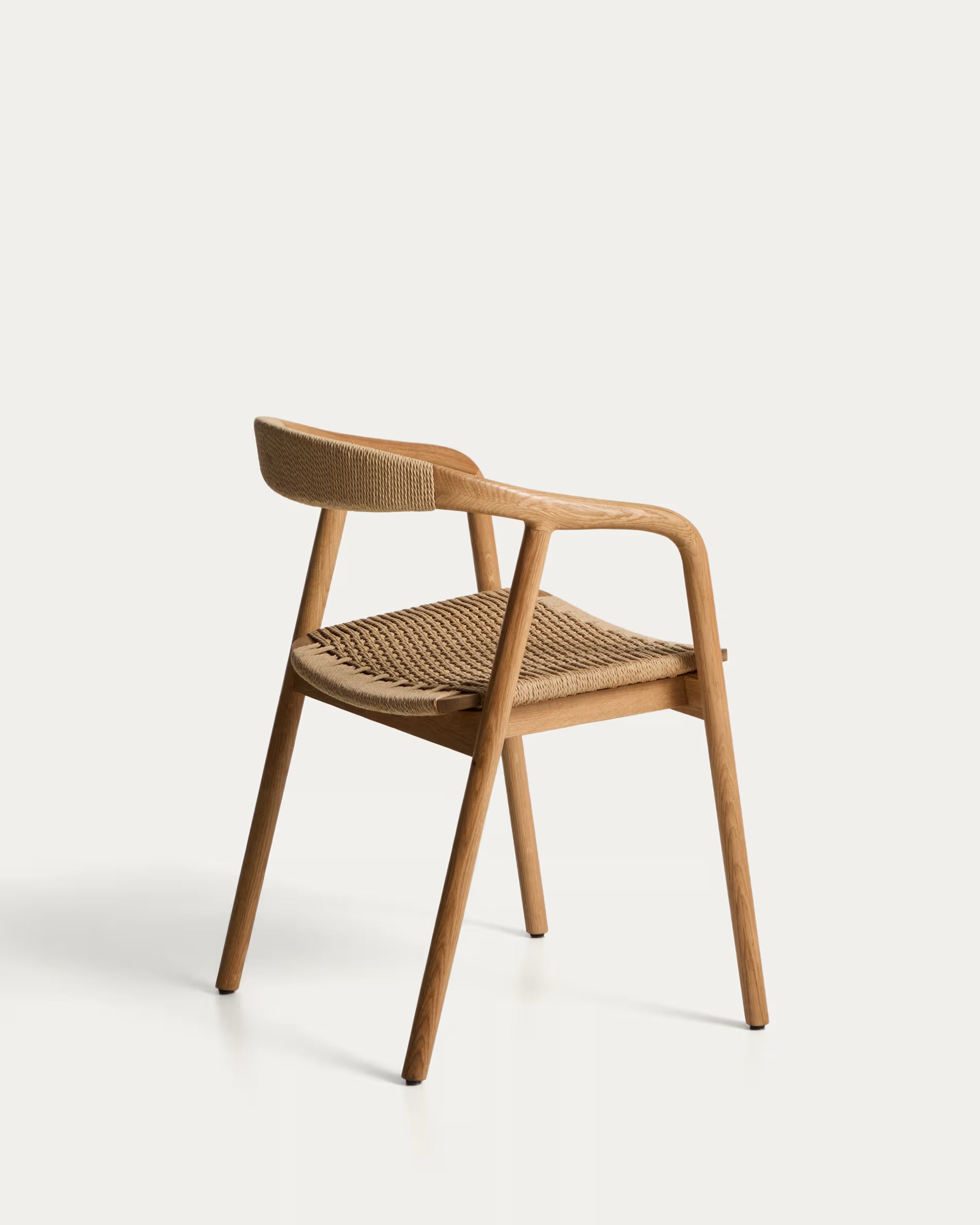 Stuhl DERILE beige mit Holzgestell