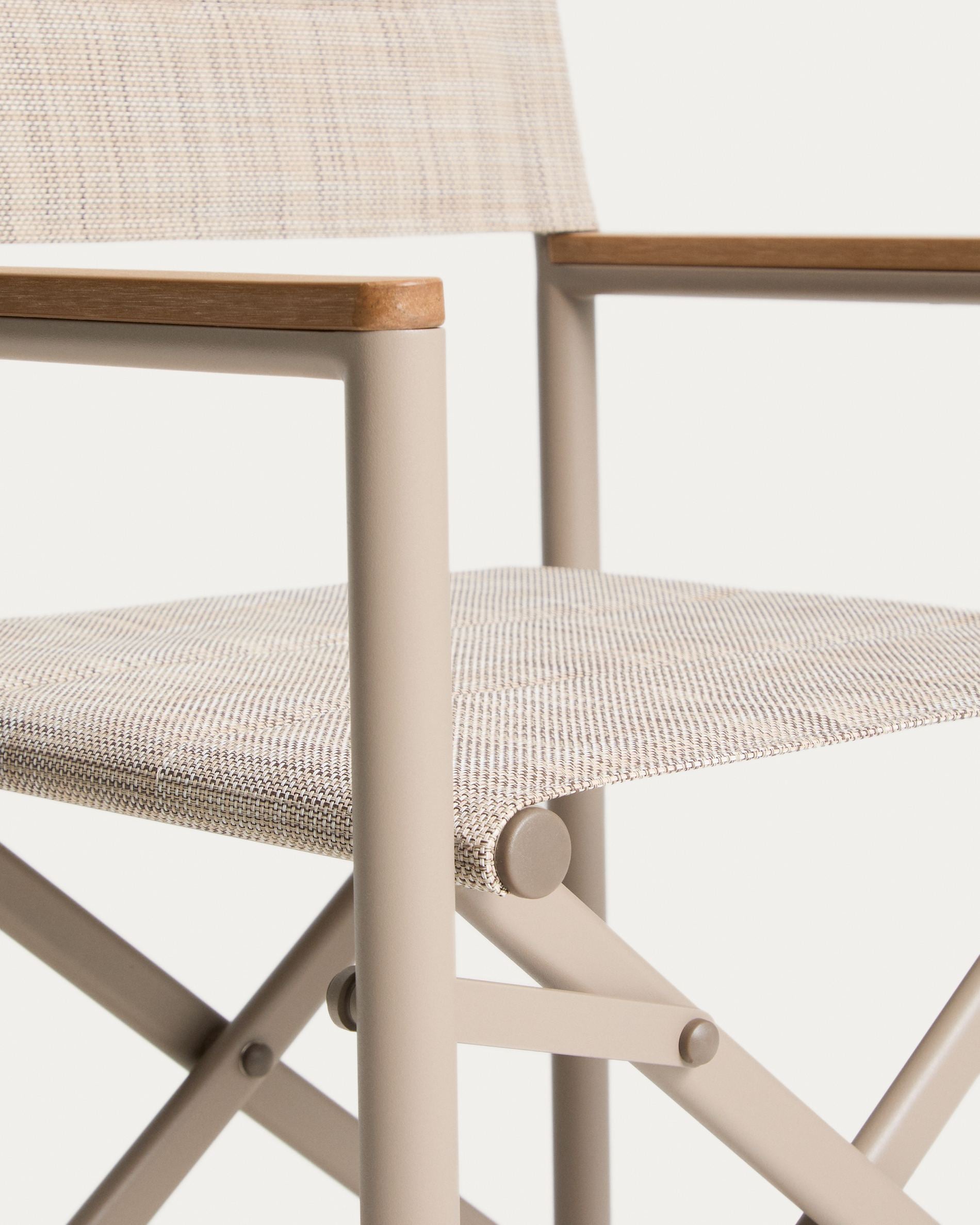 TISNO taupe folding garden chair