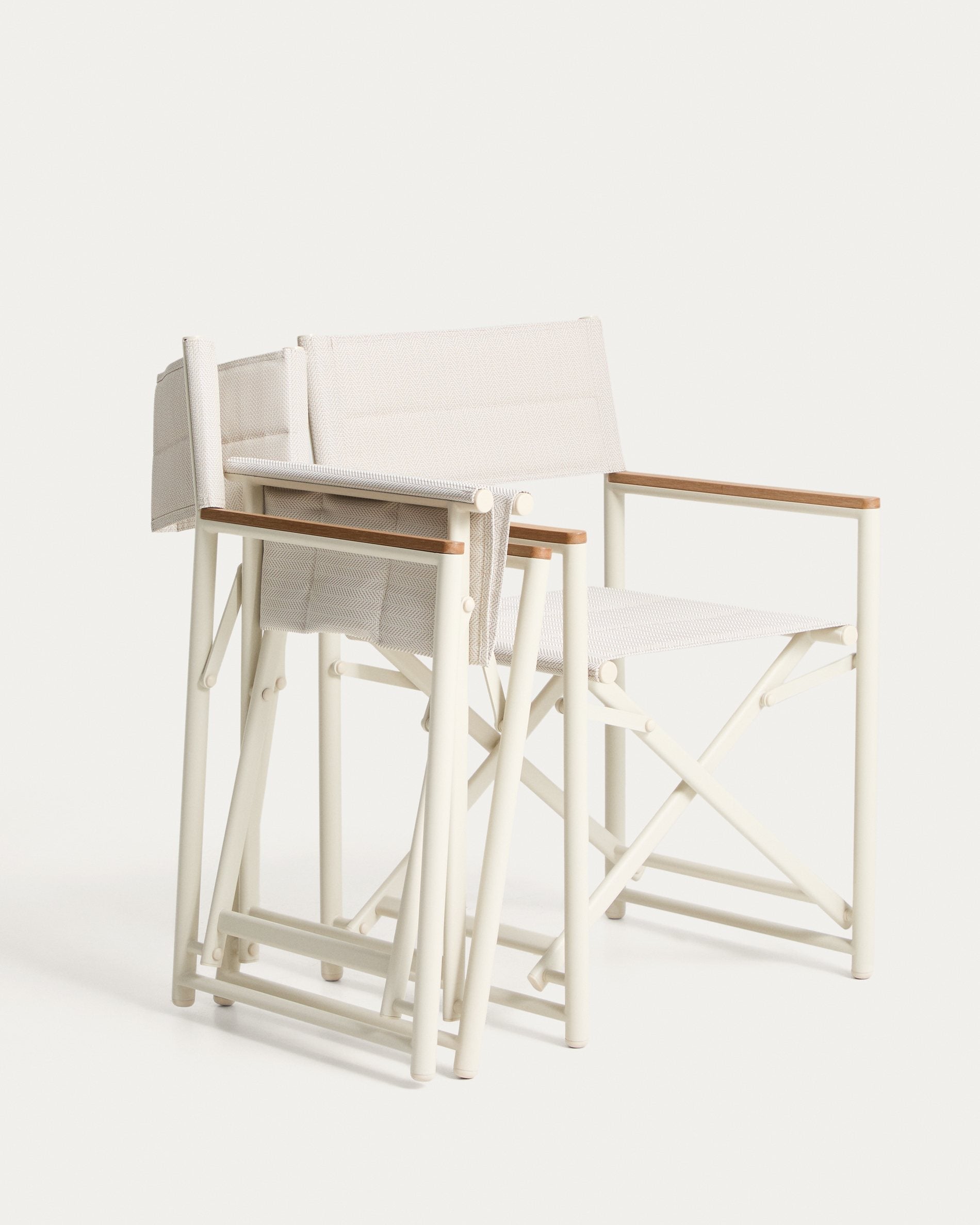 TISNO taupe folding garden chair