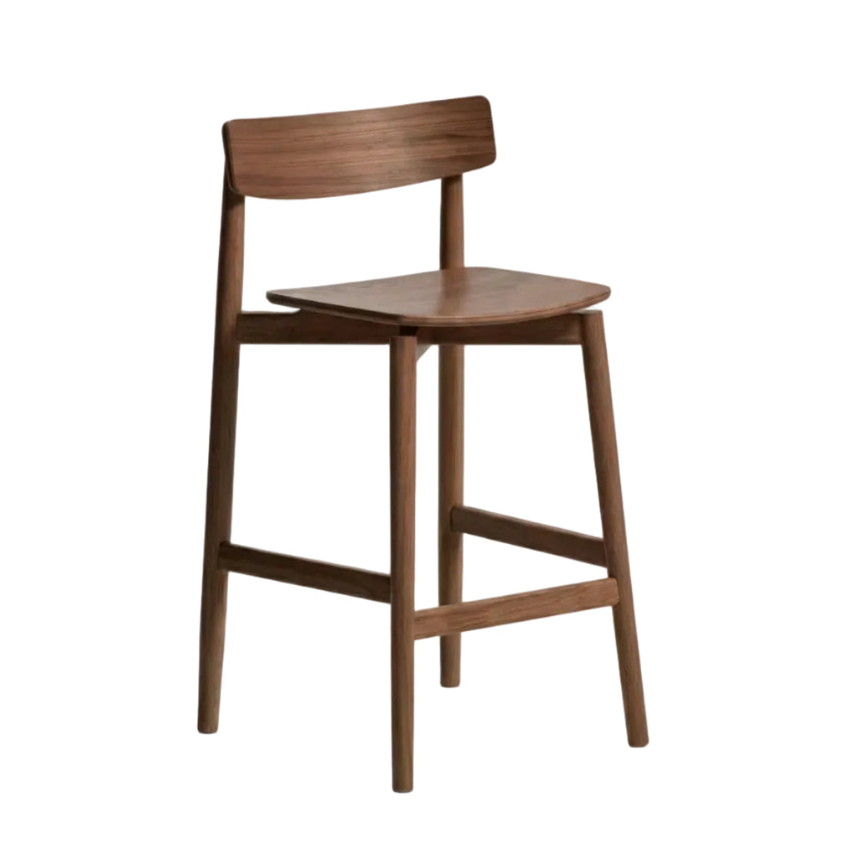 Barhocker EVERA aus dunklem Eichenfurnier