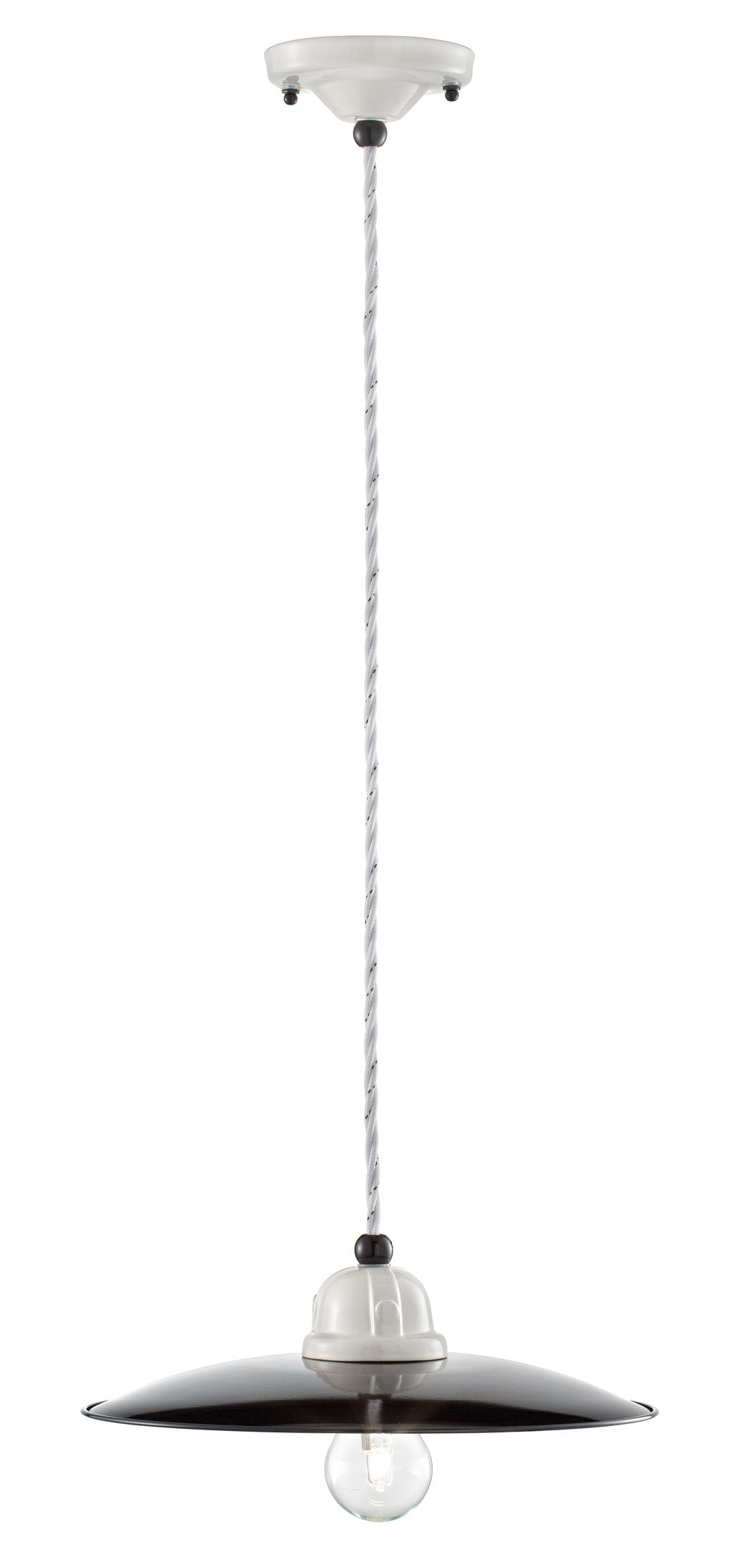 B&W Keramik Pendelleuchte schwarz-weiß