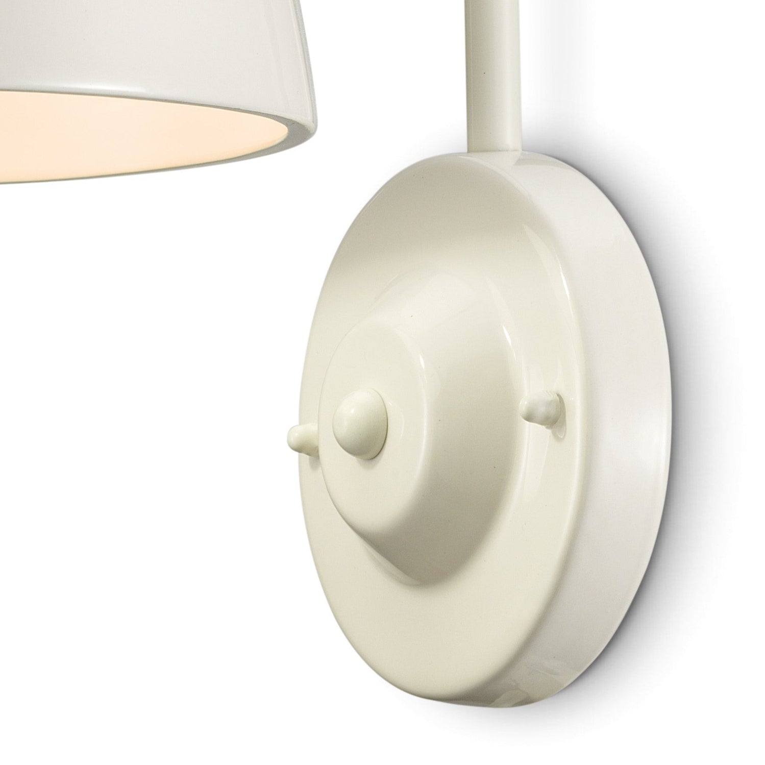 Keramik Wandlampe 50er Jahre creme