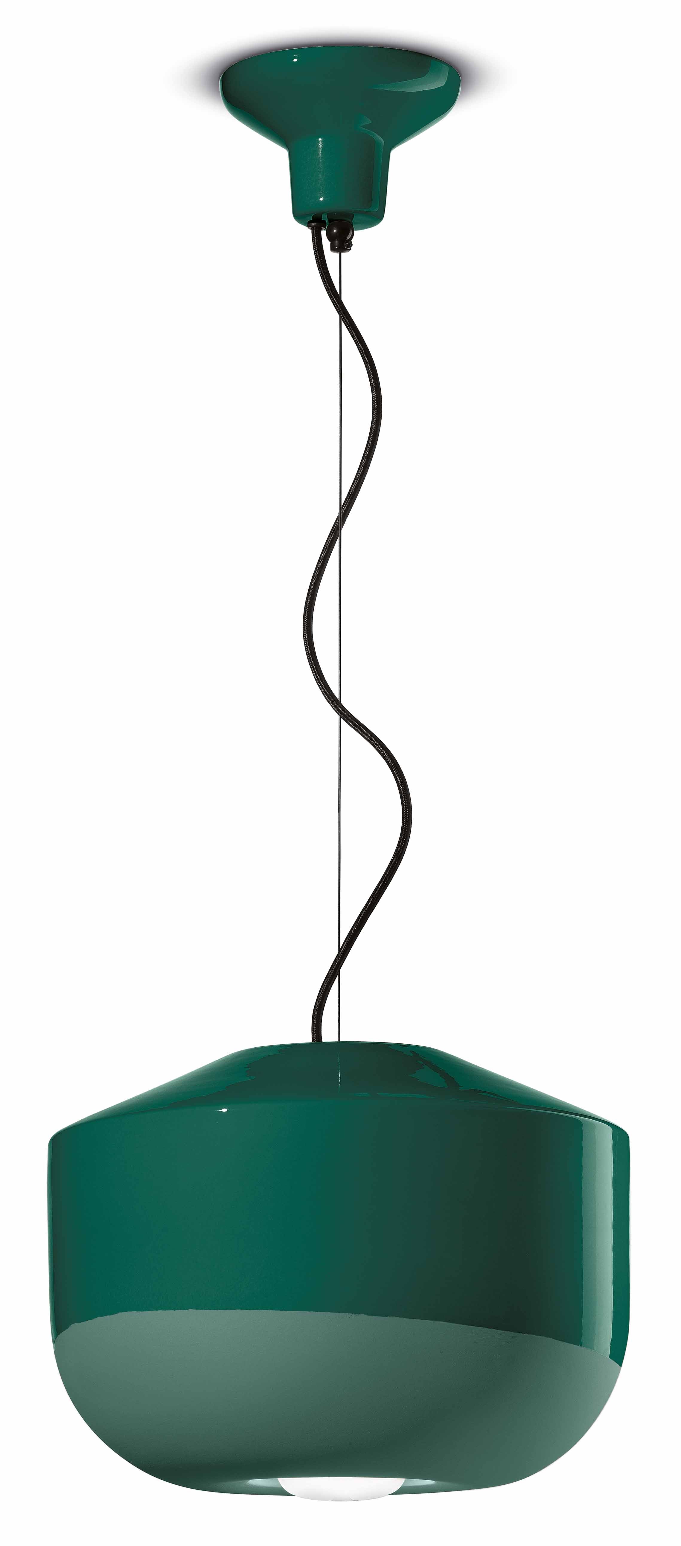 BELLOTA ceramic pendant lamp in bottle green