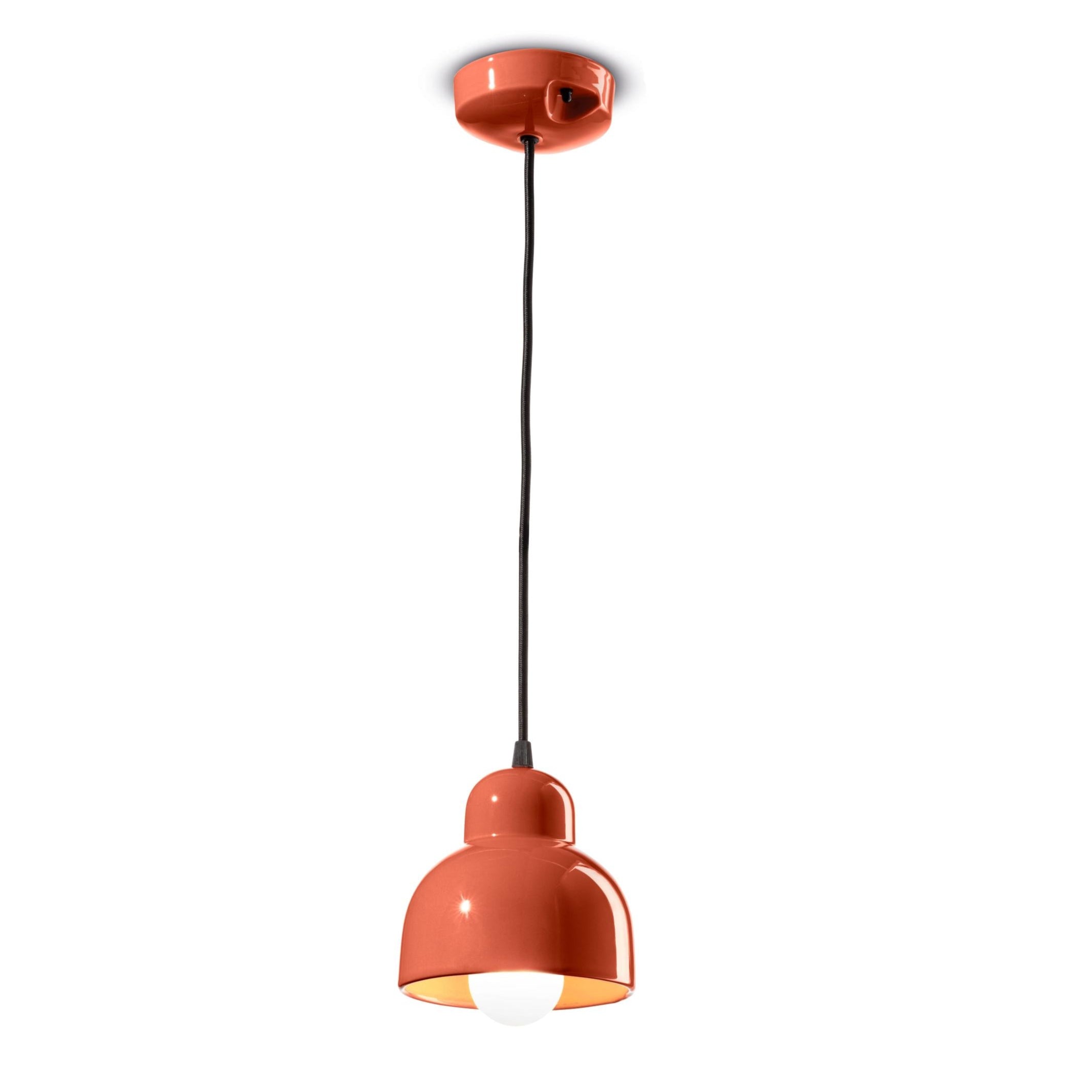 Keramische Pendelleuchte BERIMBAU orange