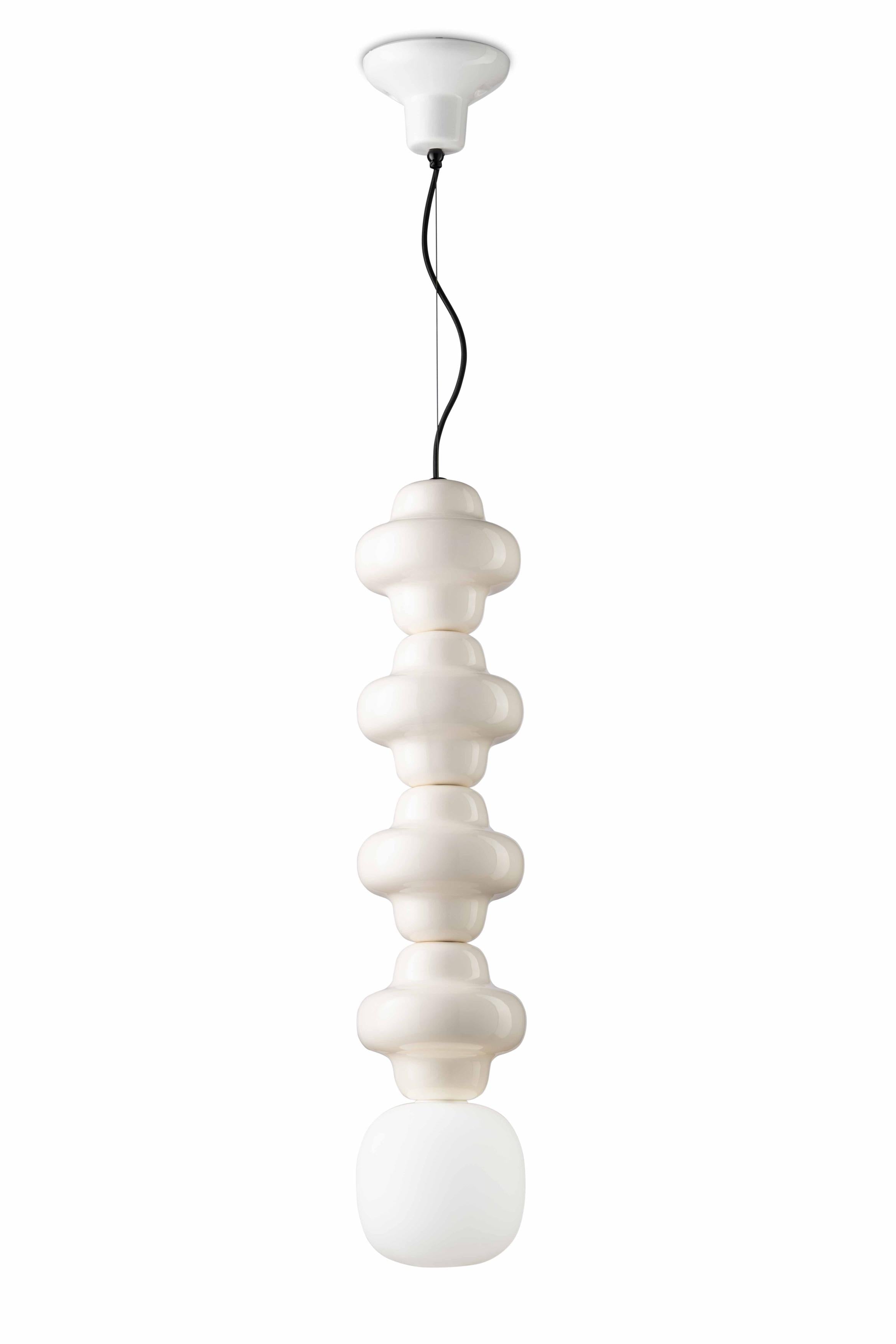 Lampa wisząca ceramiczna COPACABANA 4 kremowy – styl nowoczesny