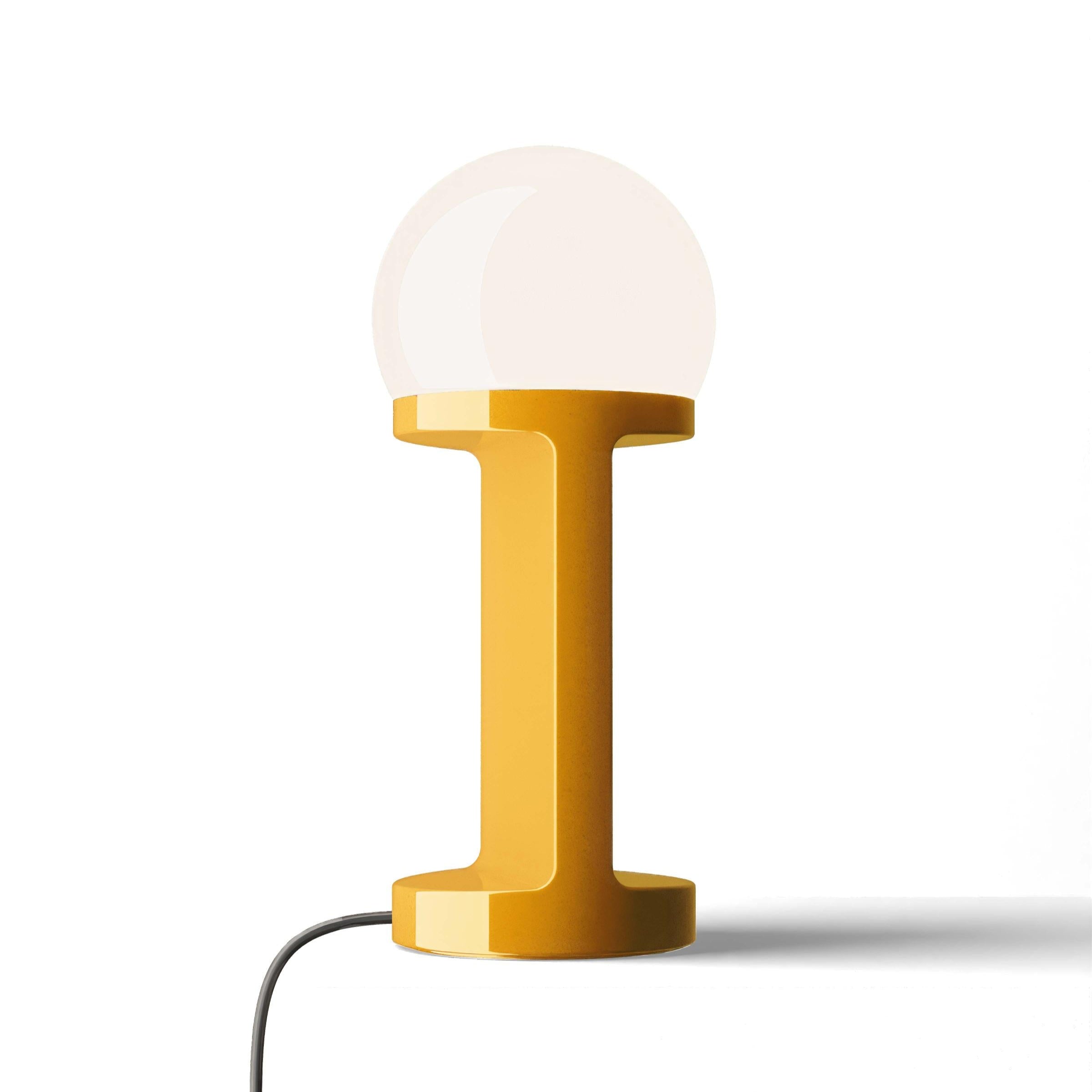 Keramik-Tischlampe HABEA gelb