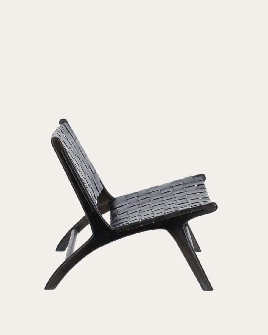 Calixt Sessel schwarzes Leder