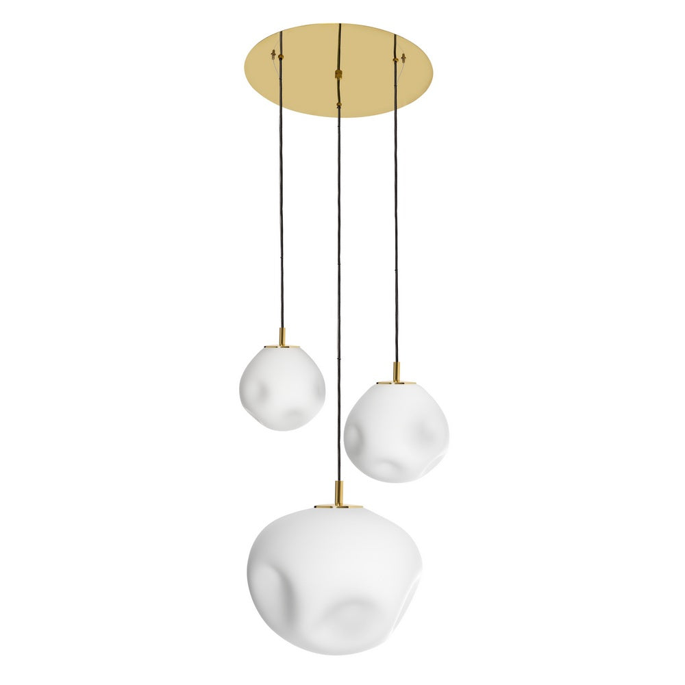 Lampa wisząca trzypunktowa CLOE złoty – Kaspa