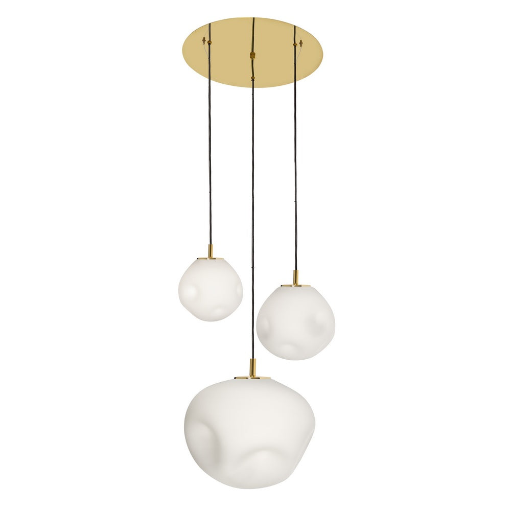 Lampa wisząca trzypunktowa CLOE złoty – Kaspa
