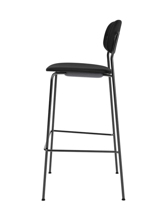 Upholstered stool CO black