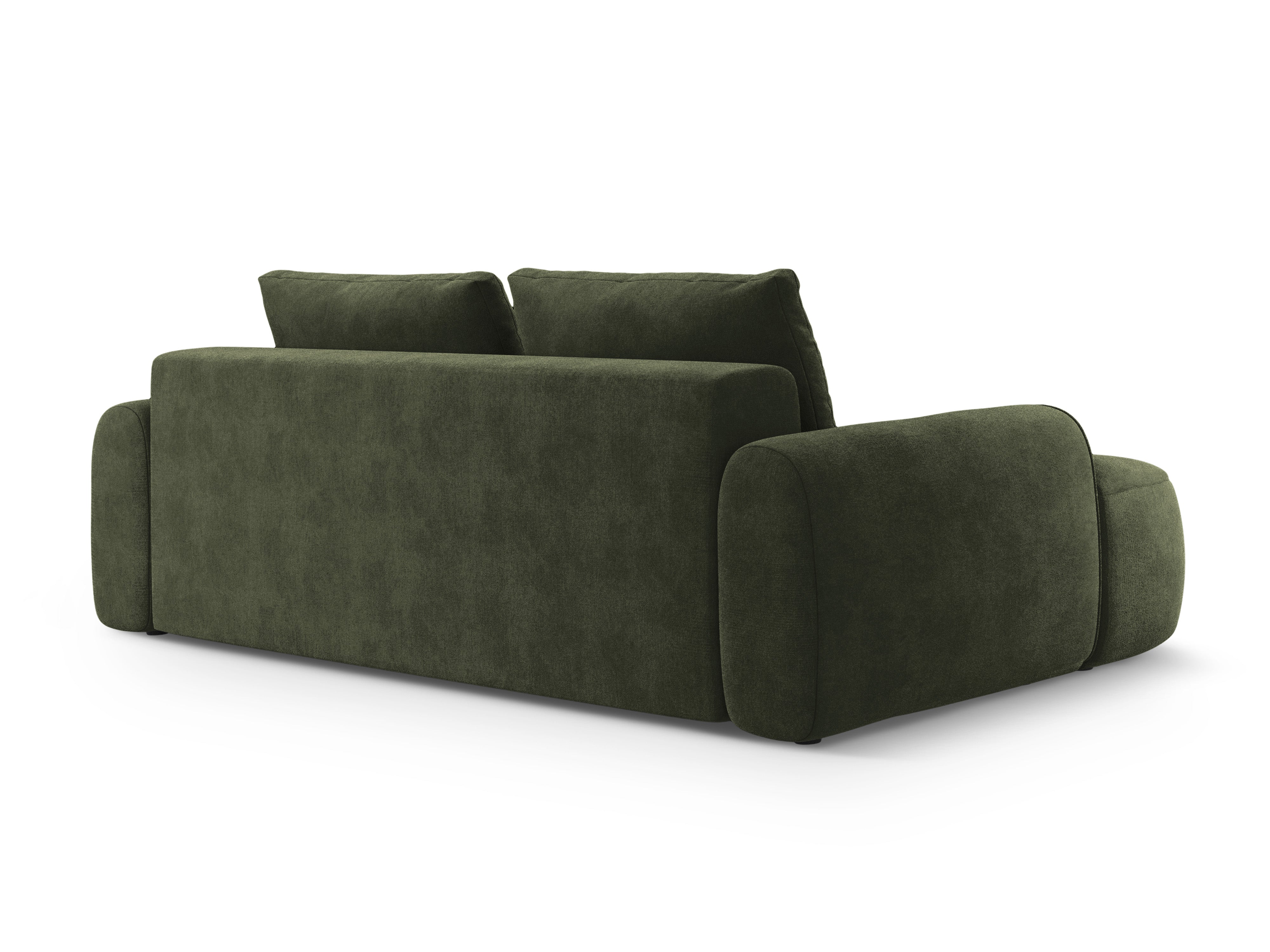 Velvet sofa with sleeping function for 4 people LINZ green