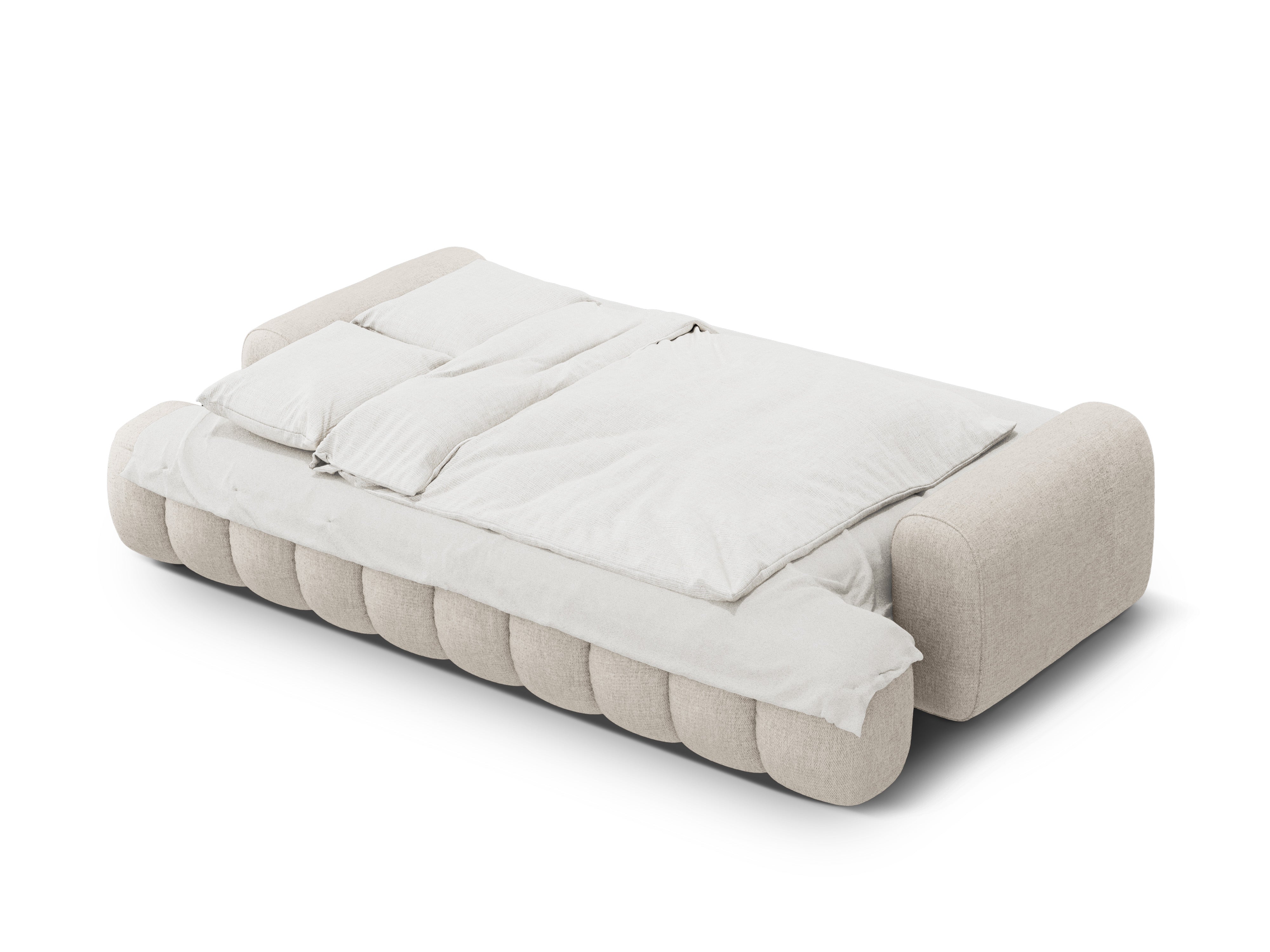 Sofa mit Schlaffunktion für 4 Personen LINZ cremefarben