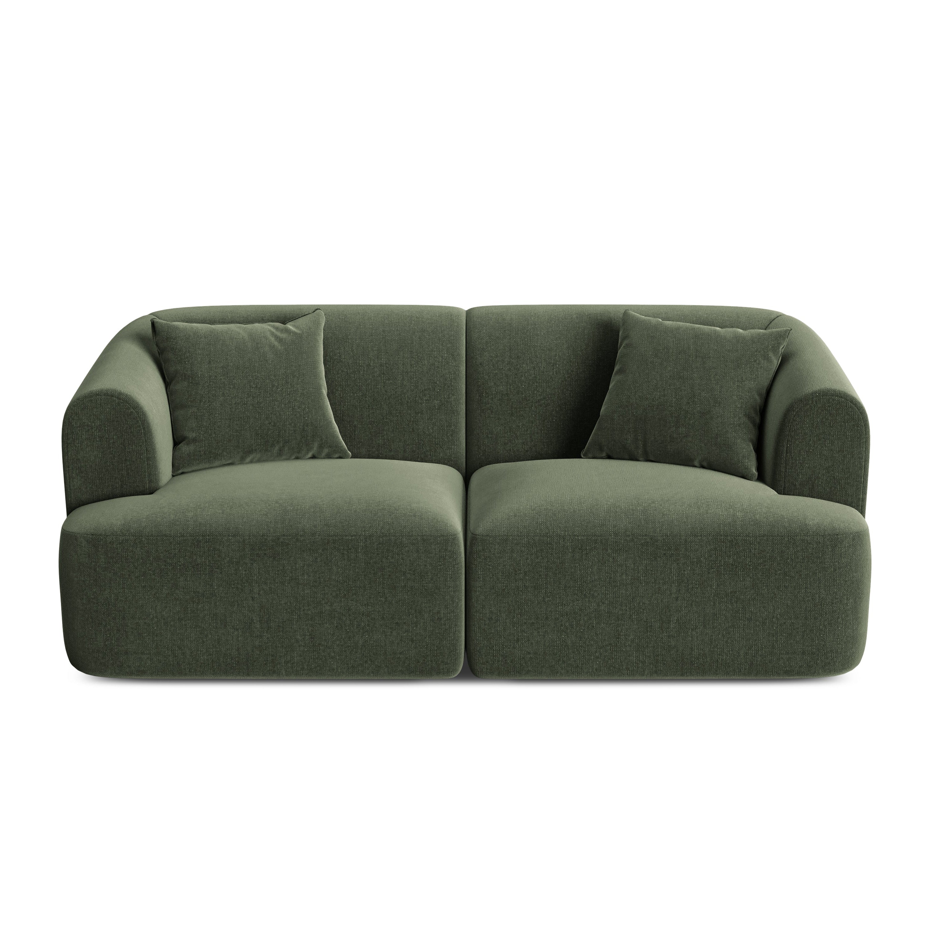 Velvet 2-Seater Sofa CAMPI Green