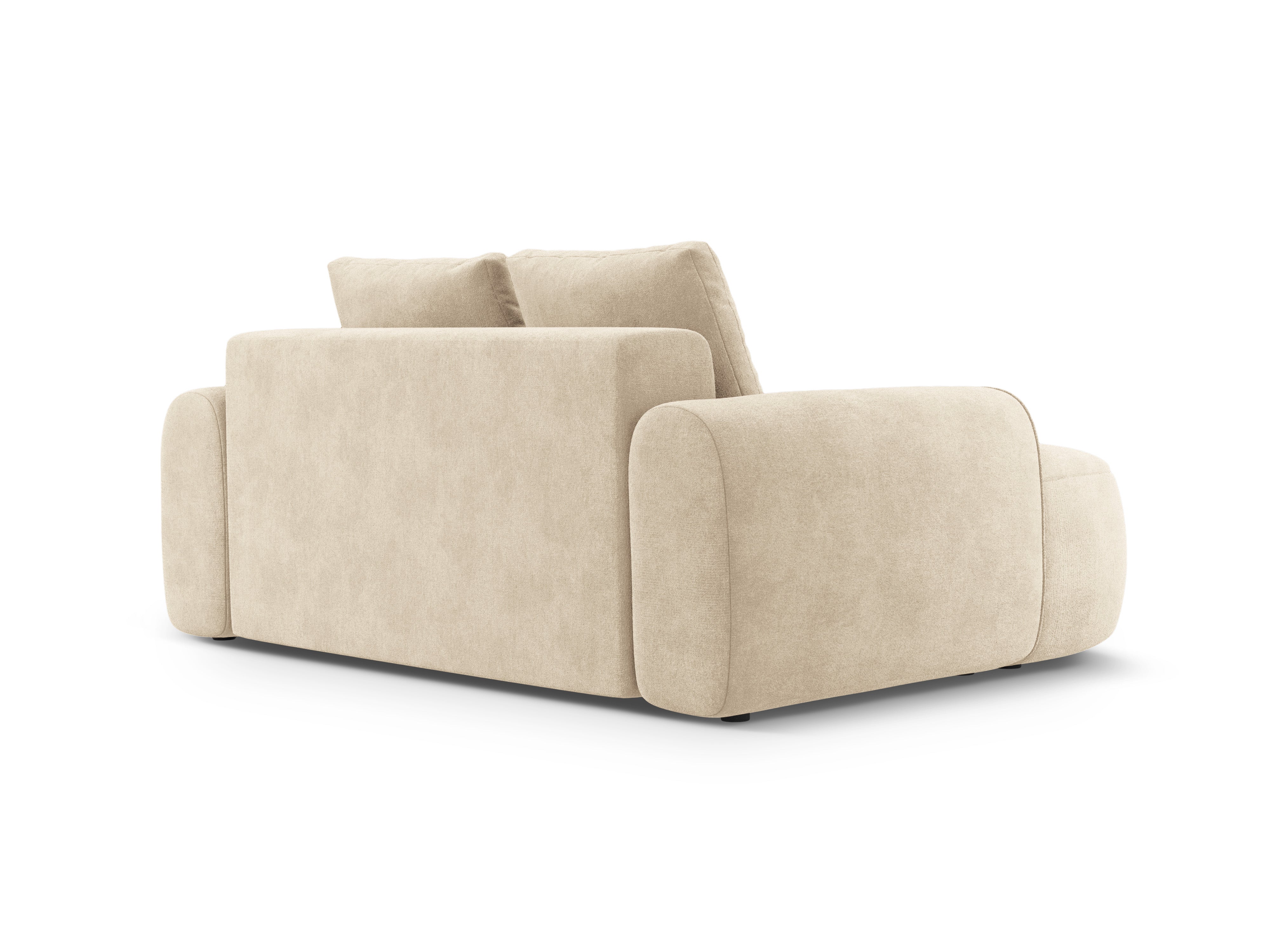 Velvet 2-Seater Sofa LINZ Light Beige