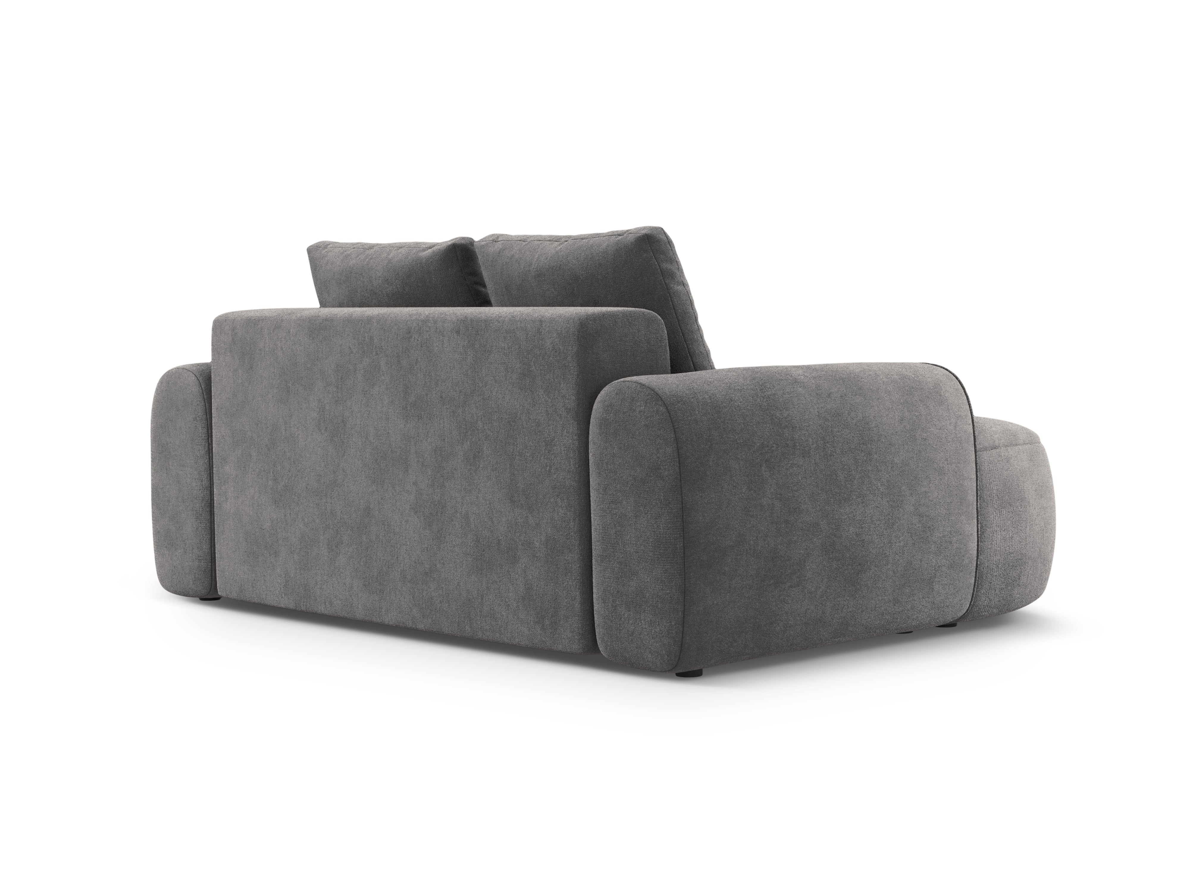 Velvet 2-Seater Sofa LINZ Dark Gray