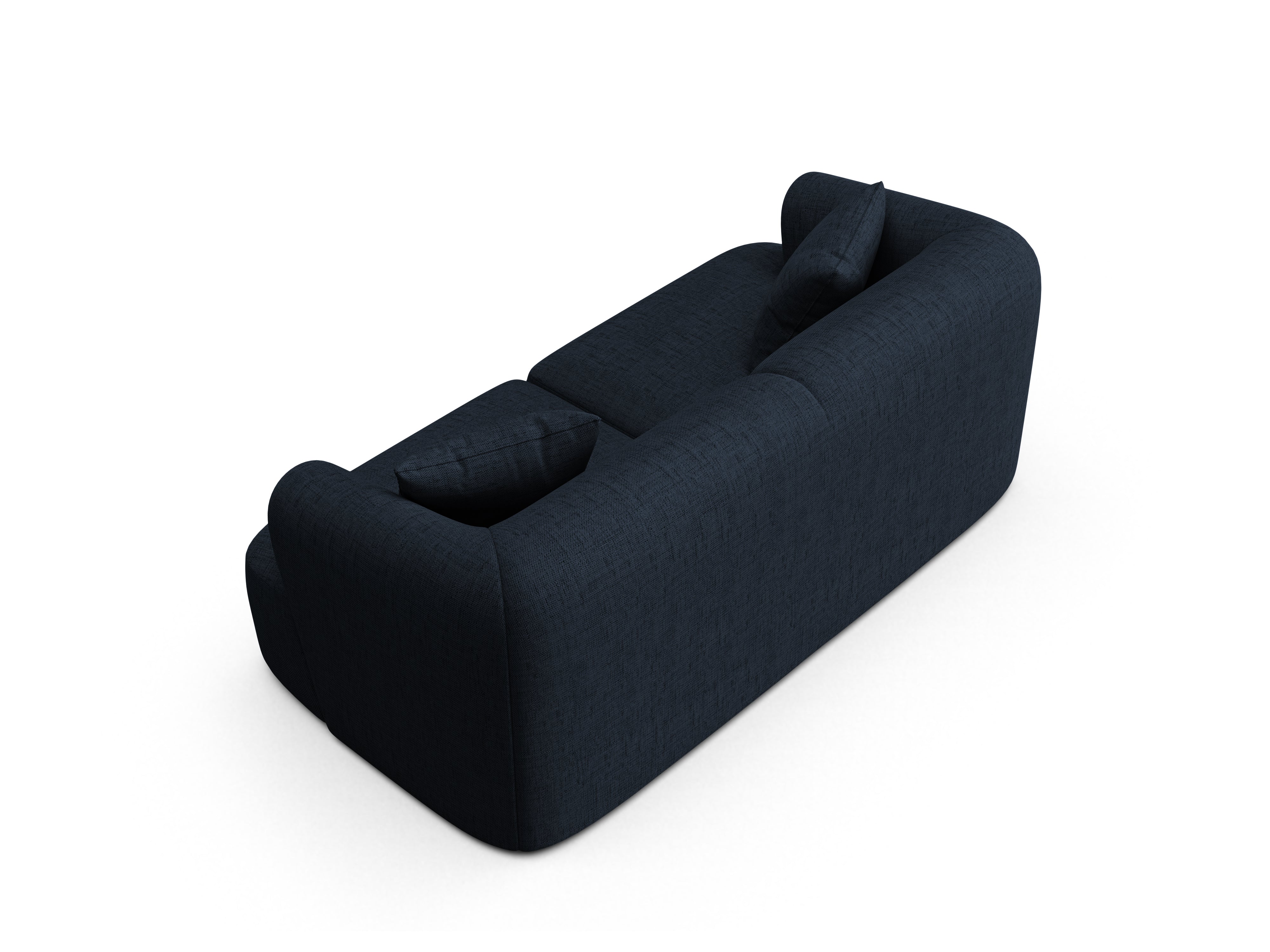 Sofa 2-sitzig CAMPI blaues Chenille
