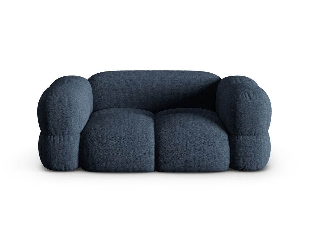Sofa 2-sitzige Samt LORETTO blau
