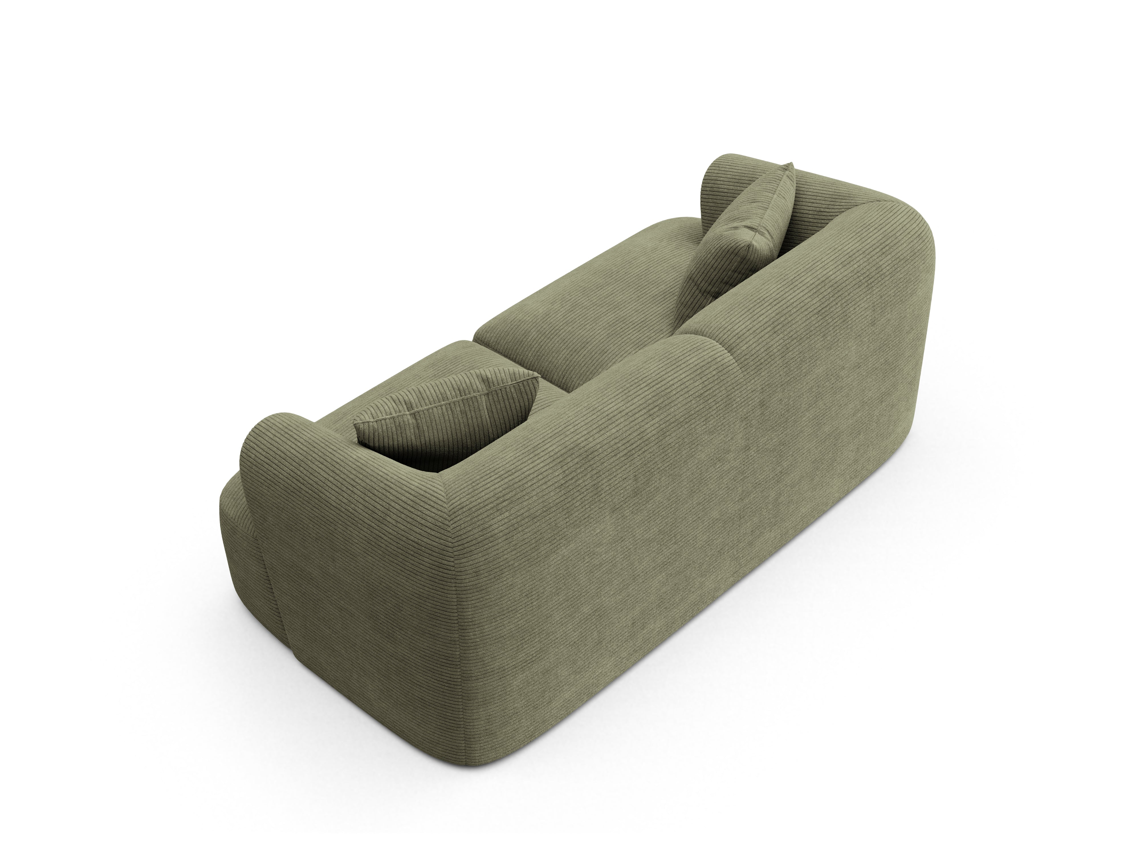 2-seater Sofa CAMPI green corduroy