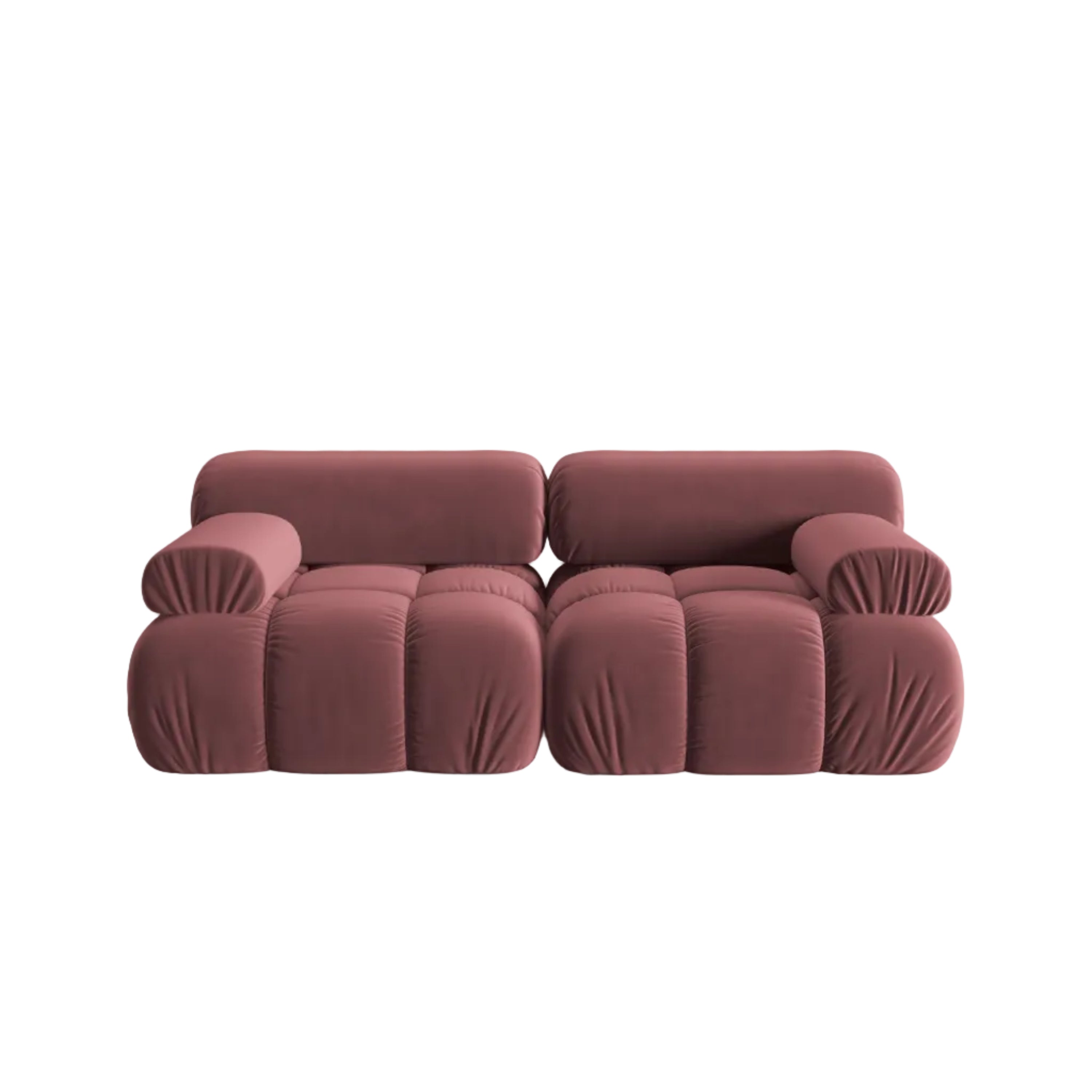 Sofa aus Samt 2-sitzig CORTINA rosa