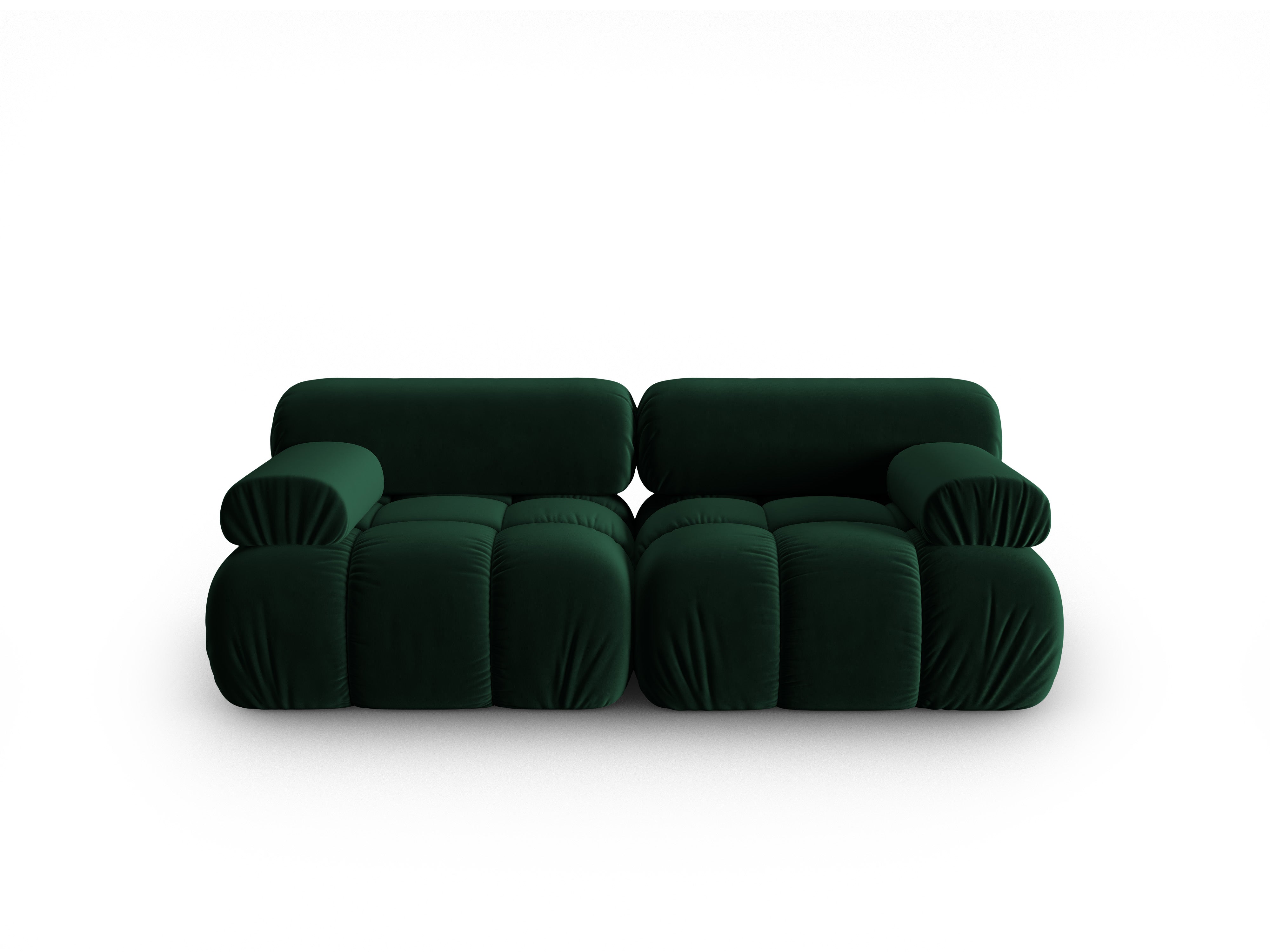 Sofa aus Samt 2-sitzig CORTINA flaschengrün