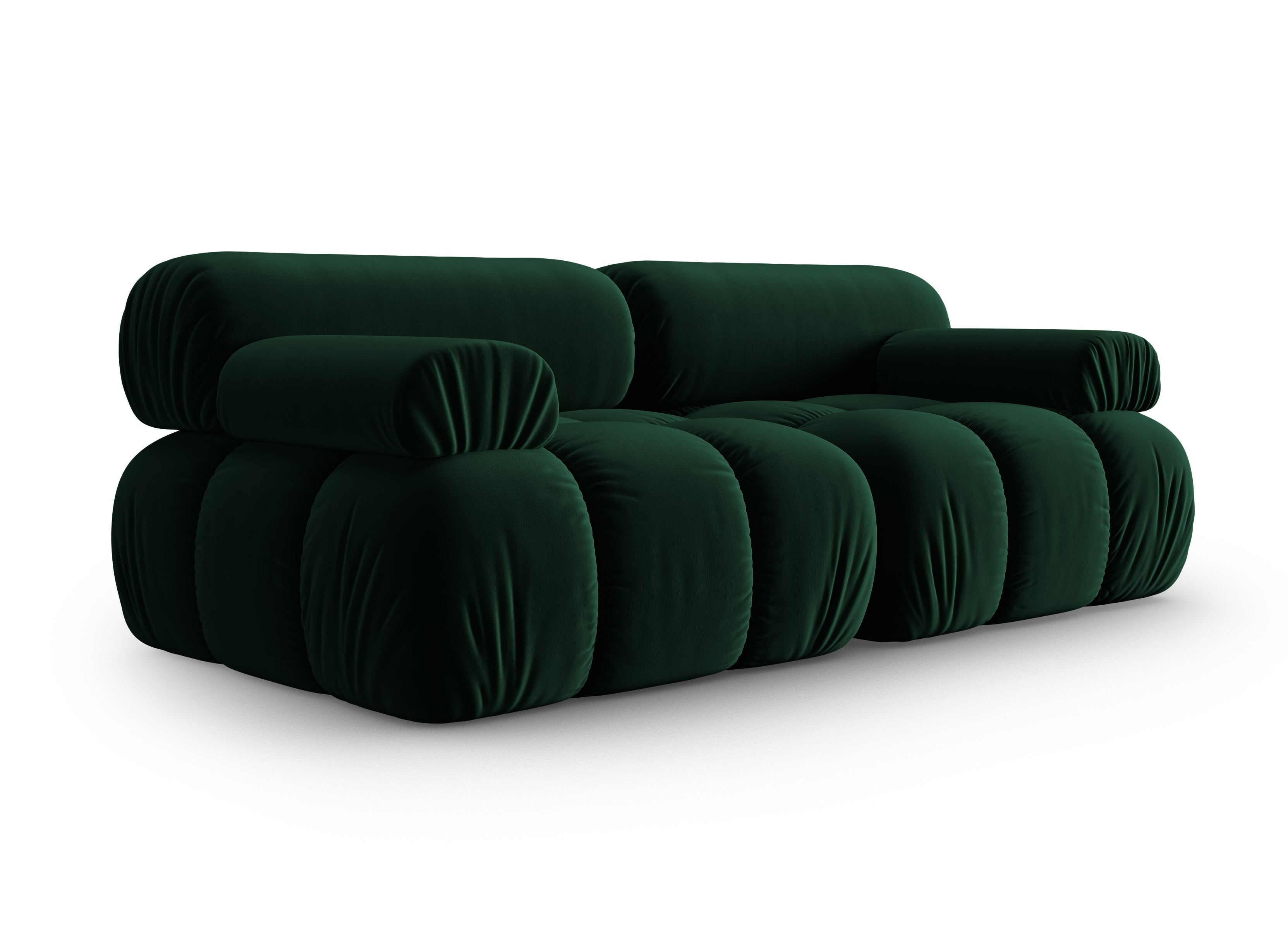 Sofa aus Samt 2-sitzig CORTINA flaschengrün