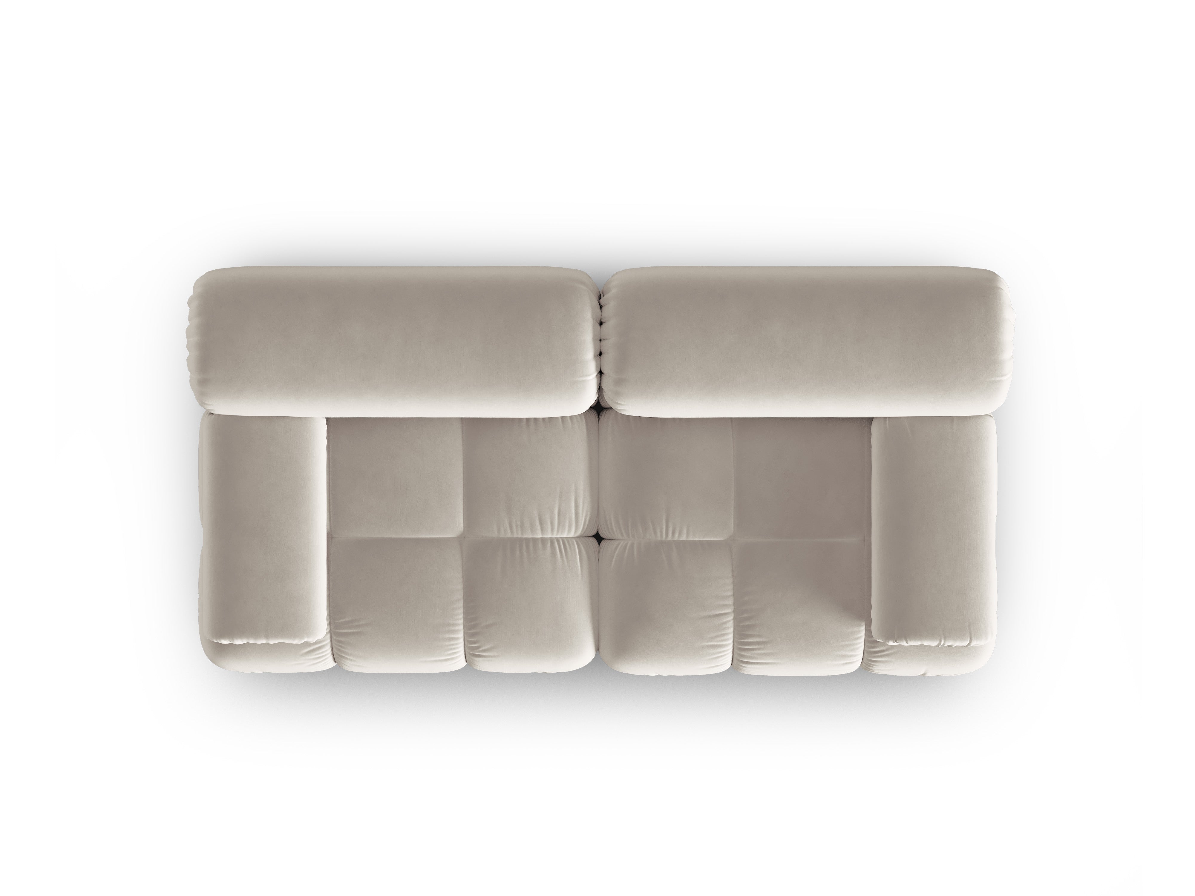 Sofa aus Samt 2-sitzig CORTINA beige