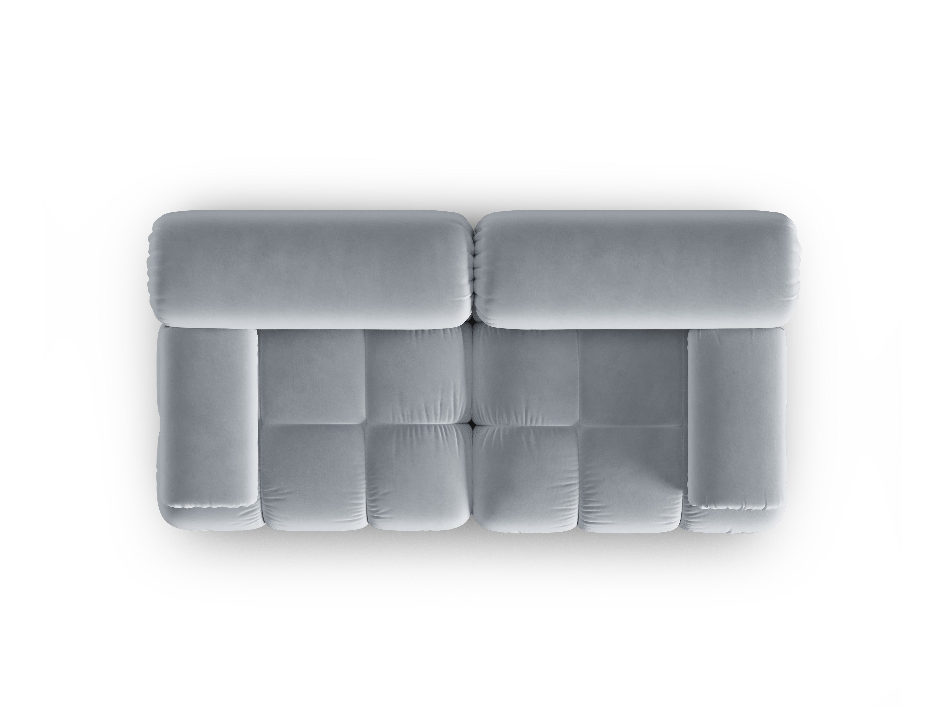 Sofa aus Samt 2-sitzig CORTINA himmelblau