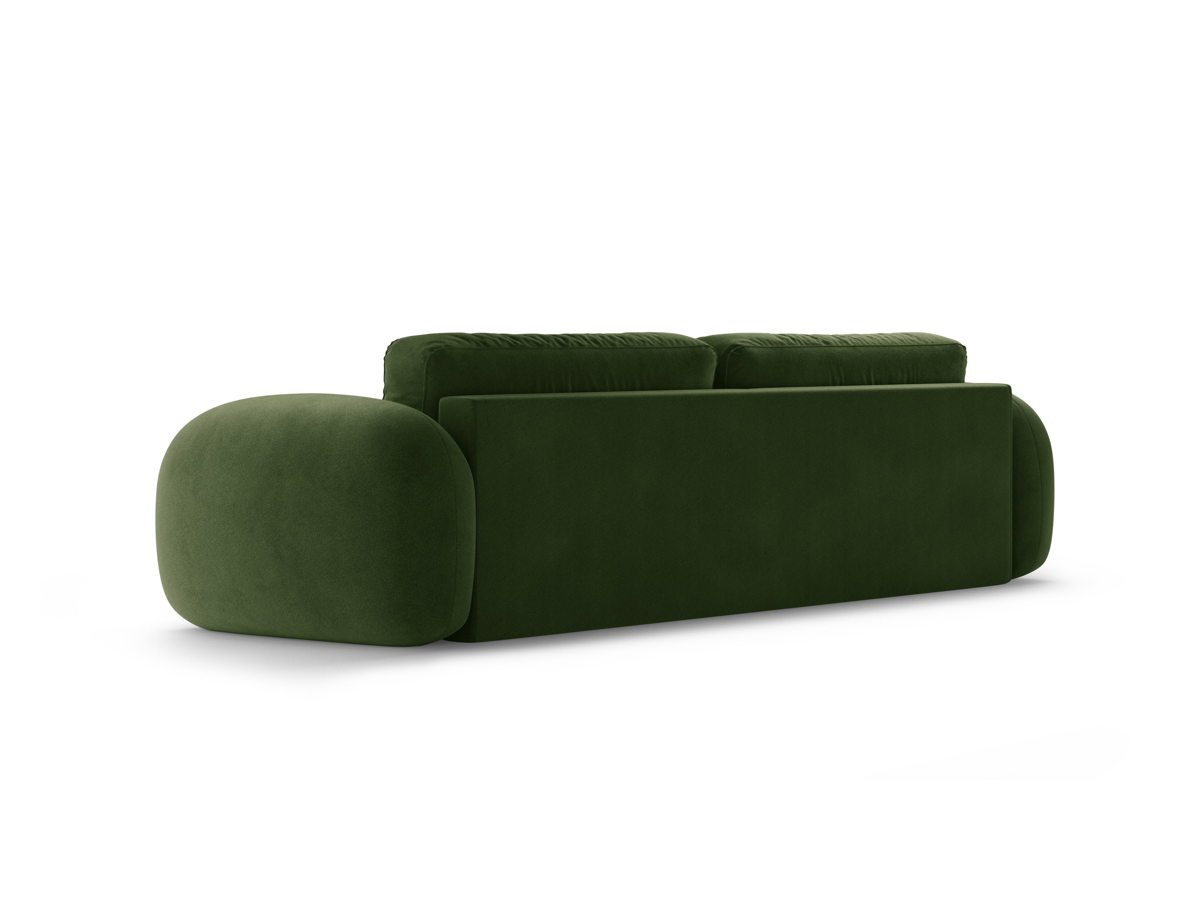 Sofa aus Samt mit Schlaf-Funktion 3-sitzig TONALE in militärischem Grün