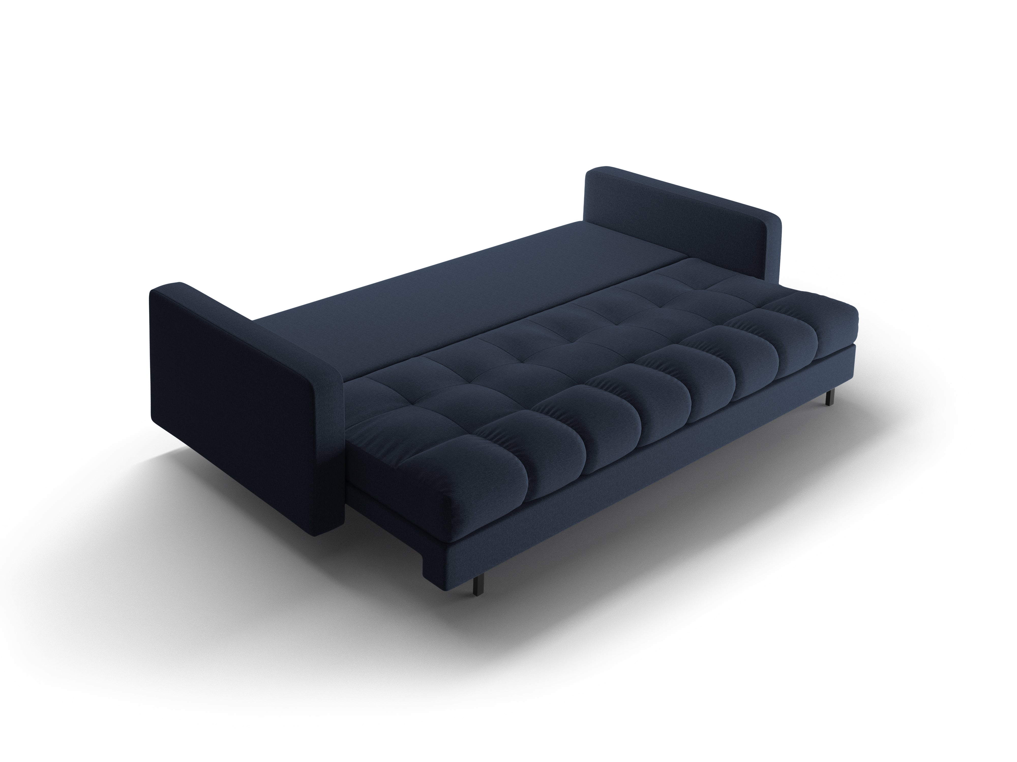3-seater sofa with sleeping function BALI dark blue with black base