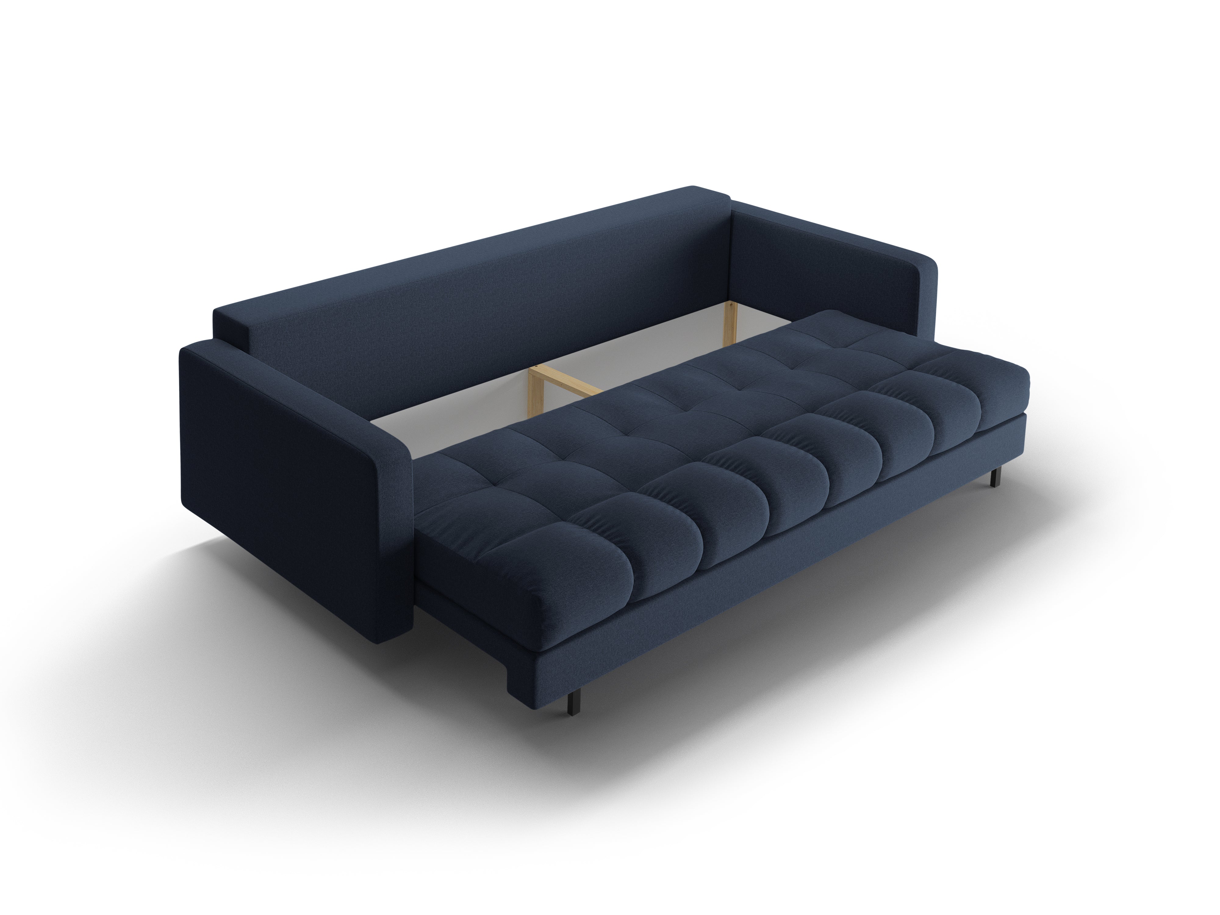 3-seater sofa with sleeping function BALI dark blue with black base