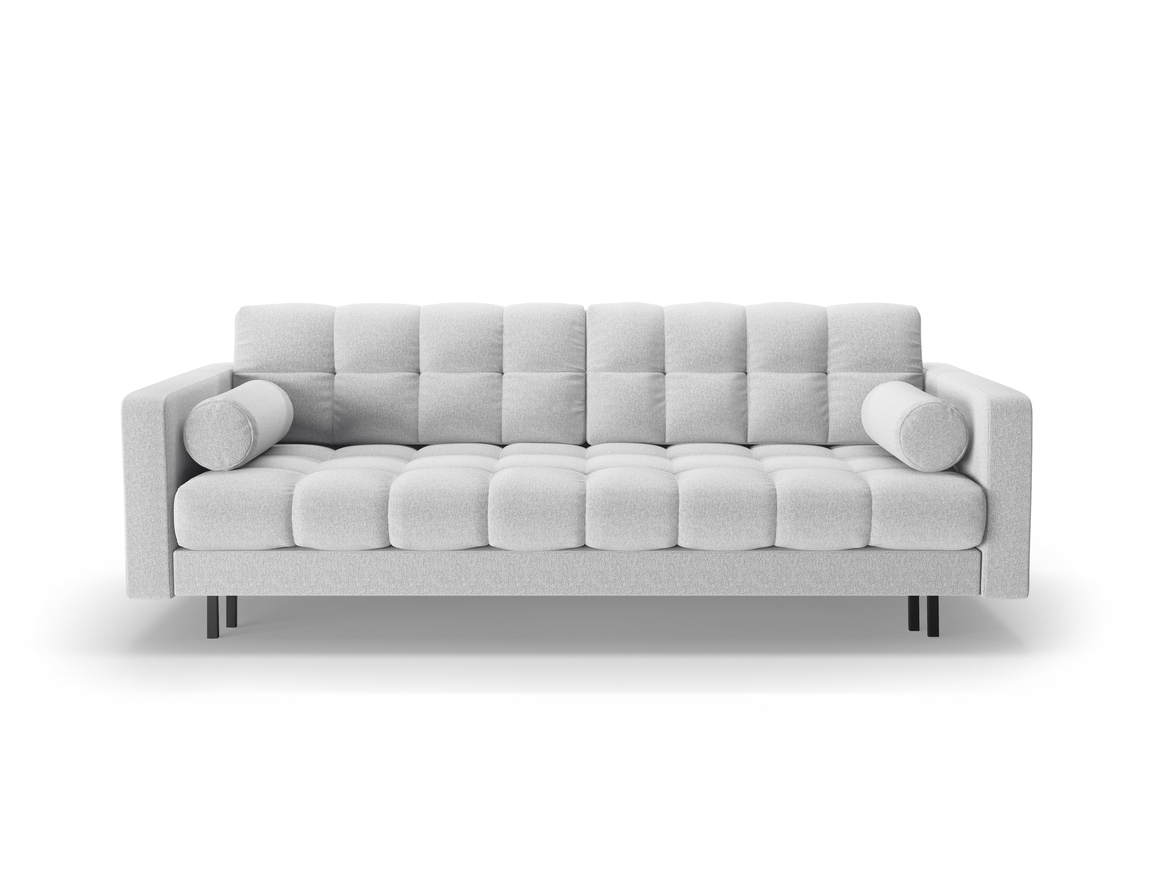 3-seater sofa with sleeping function BALI light gray with black base