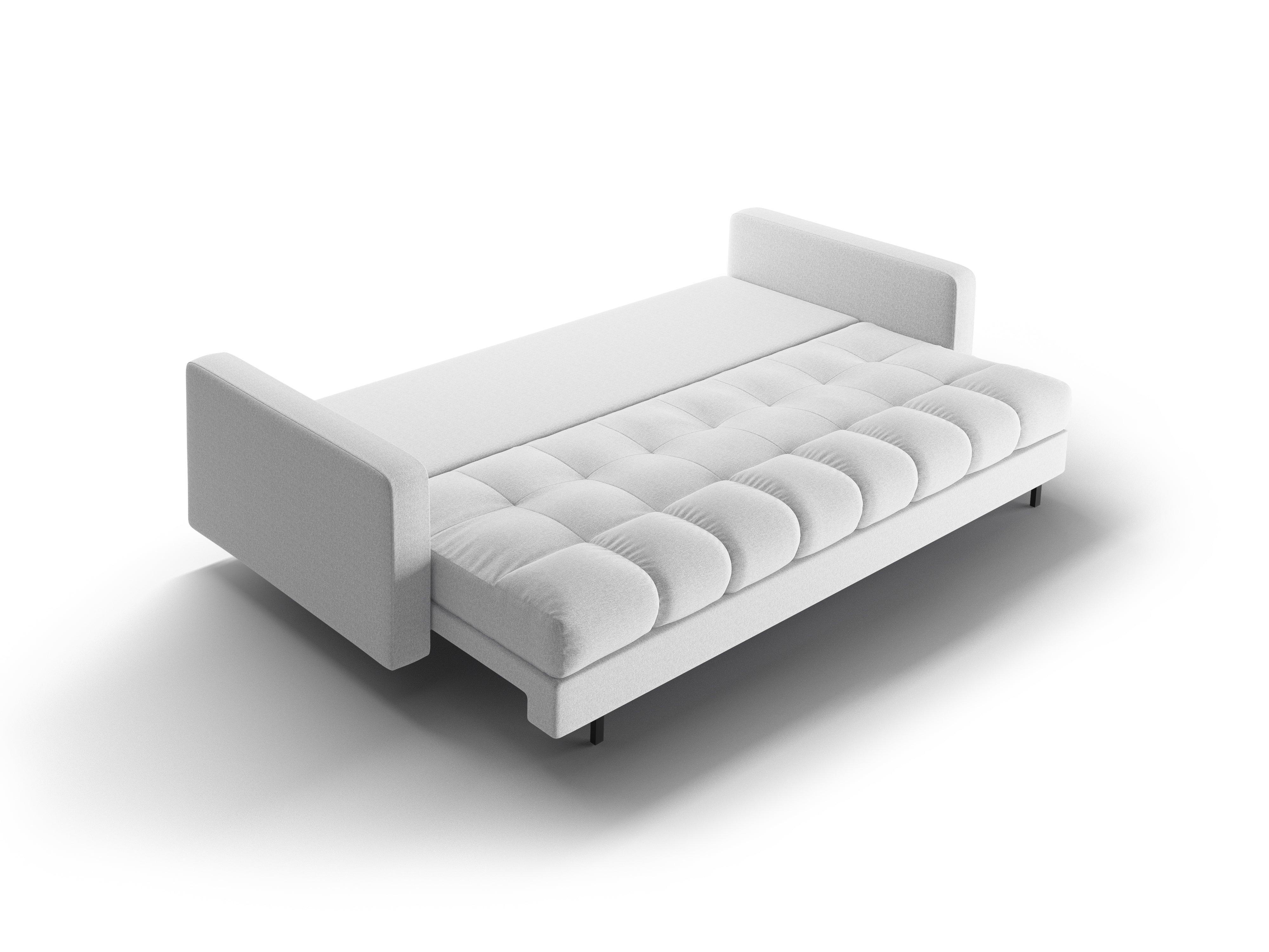 3-seater sofa with sleeping function BALI light gray with black base