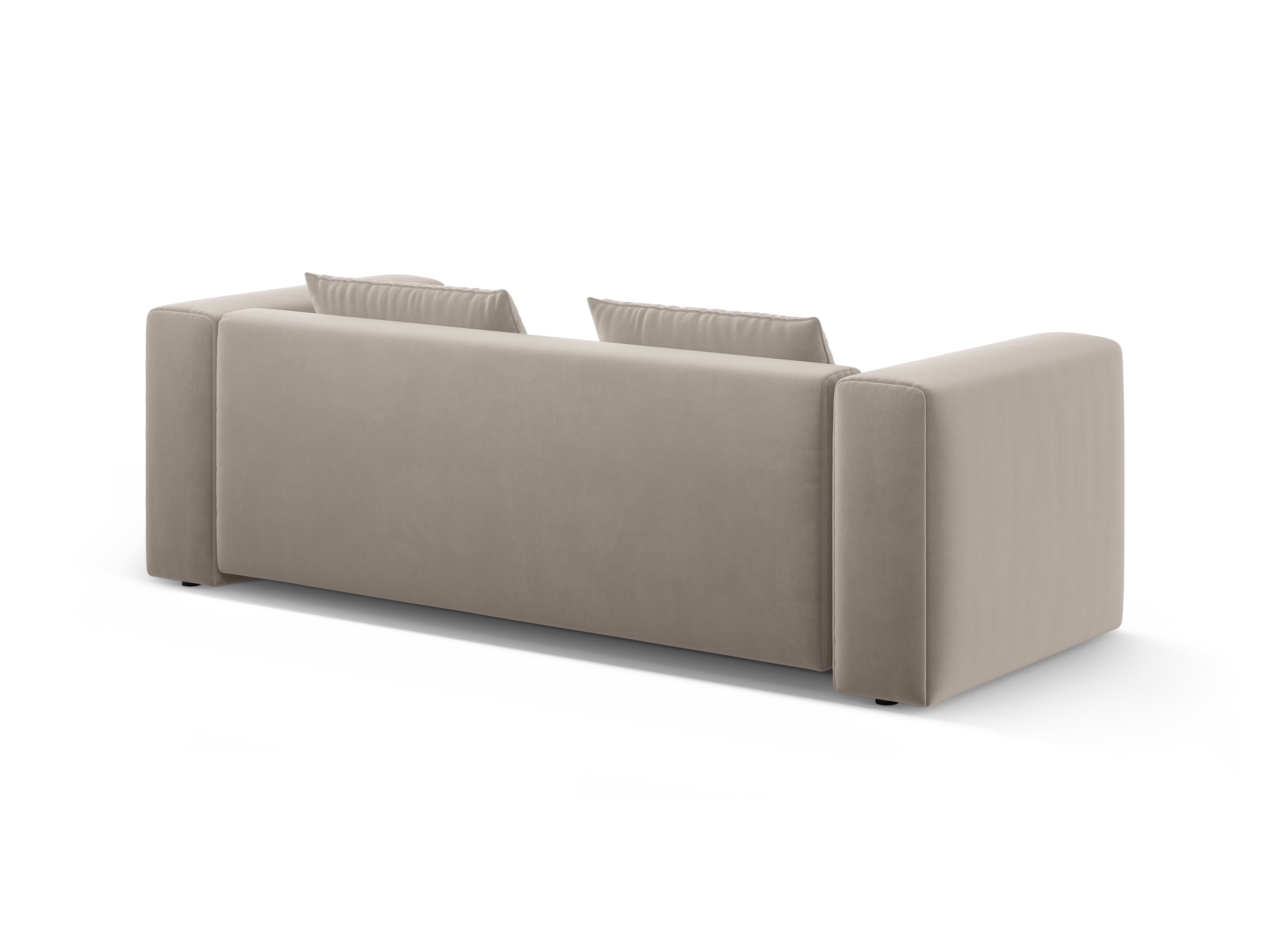 Sofa aksamitna 3-osobowa z funkcją spania VERONA ecru