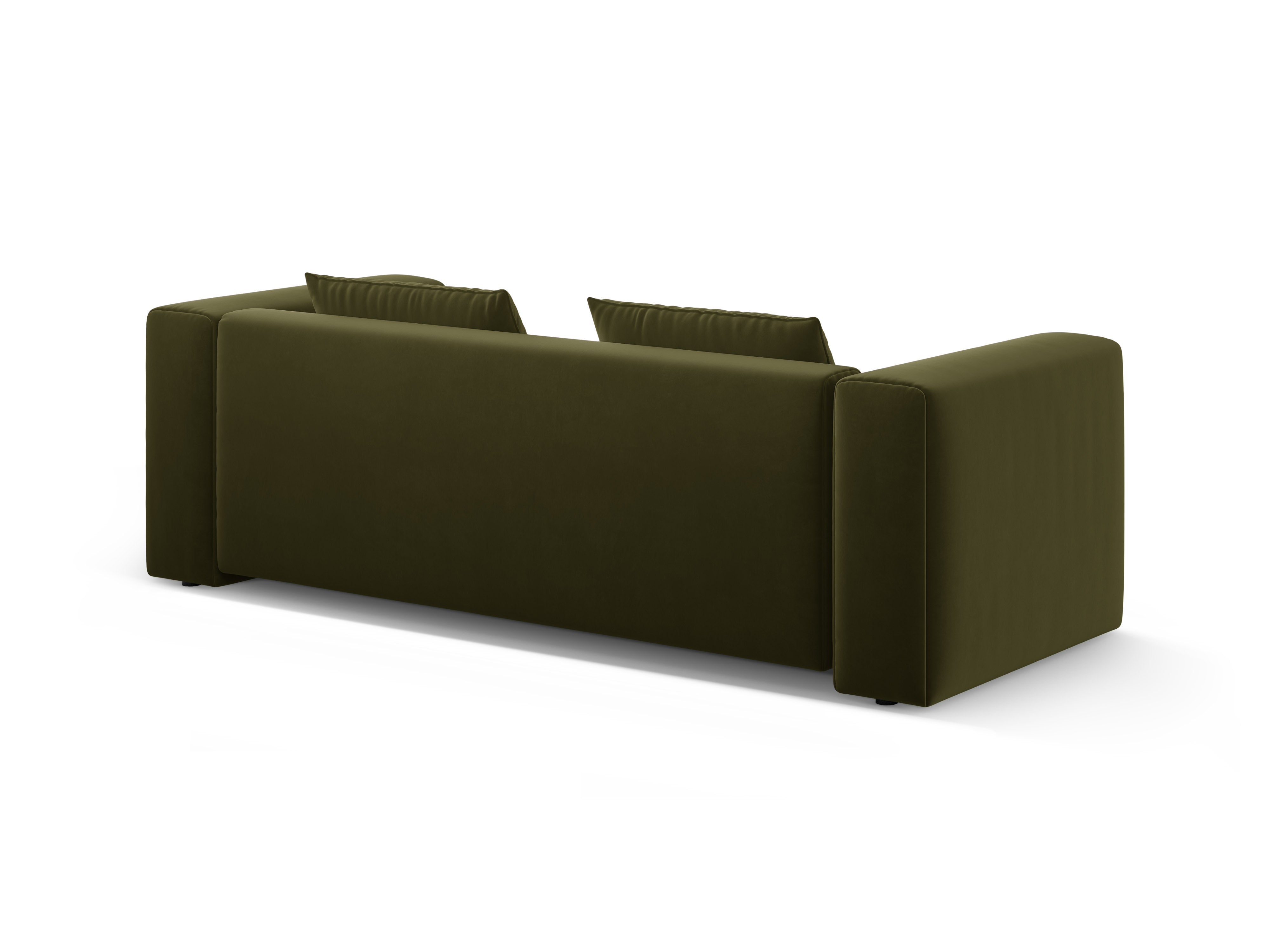 Sofa aksamitna 3-osobowa z funkcją spania VERONA jasny zielony
