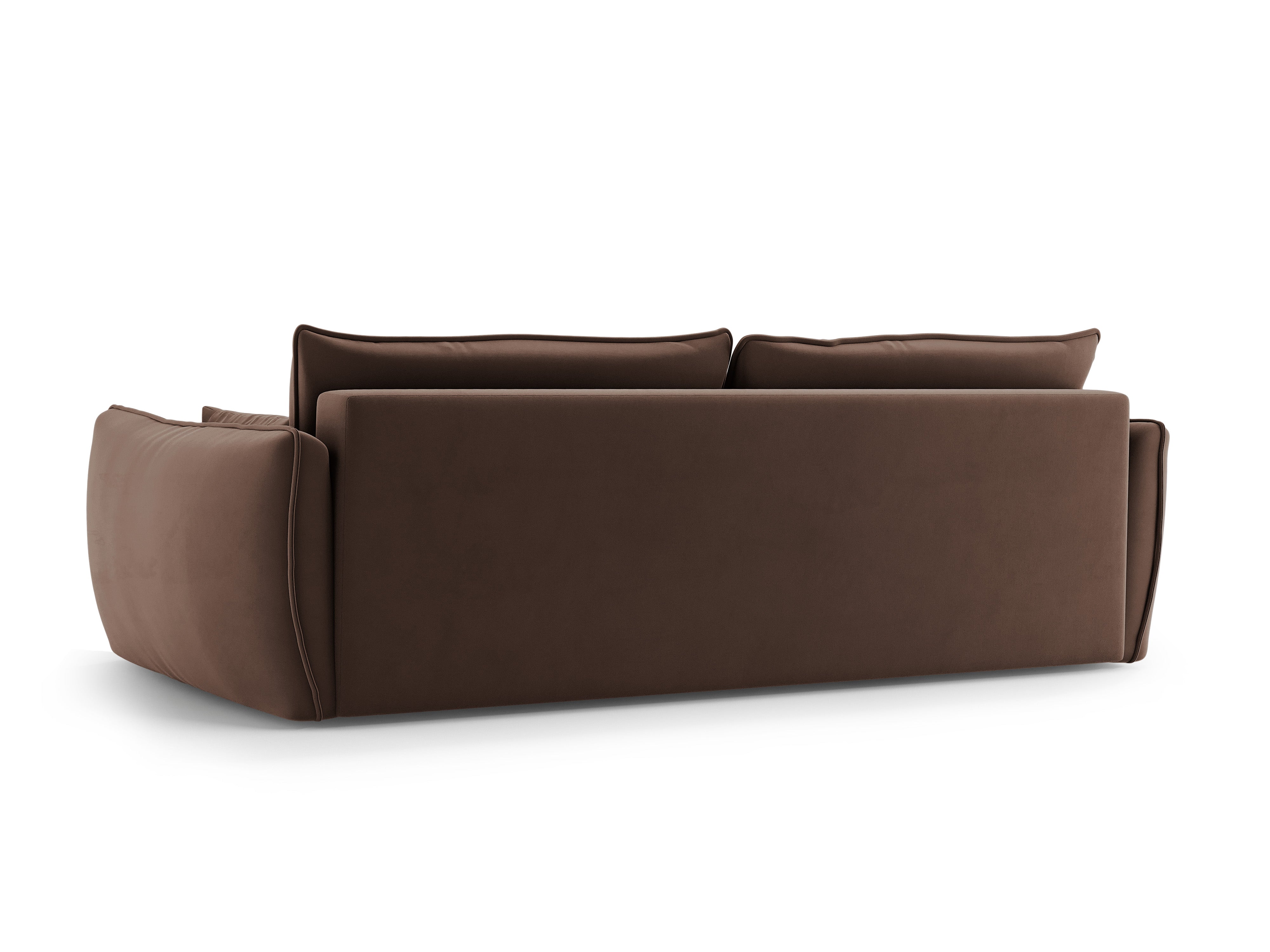 Velvet sofa with sleeping function MATERA chocolate