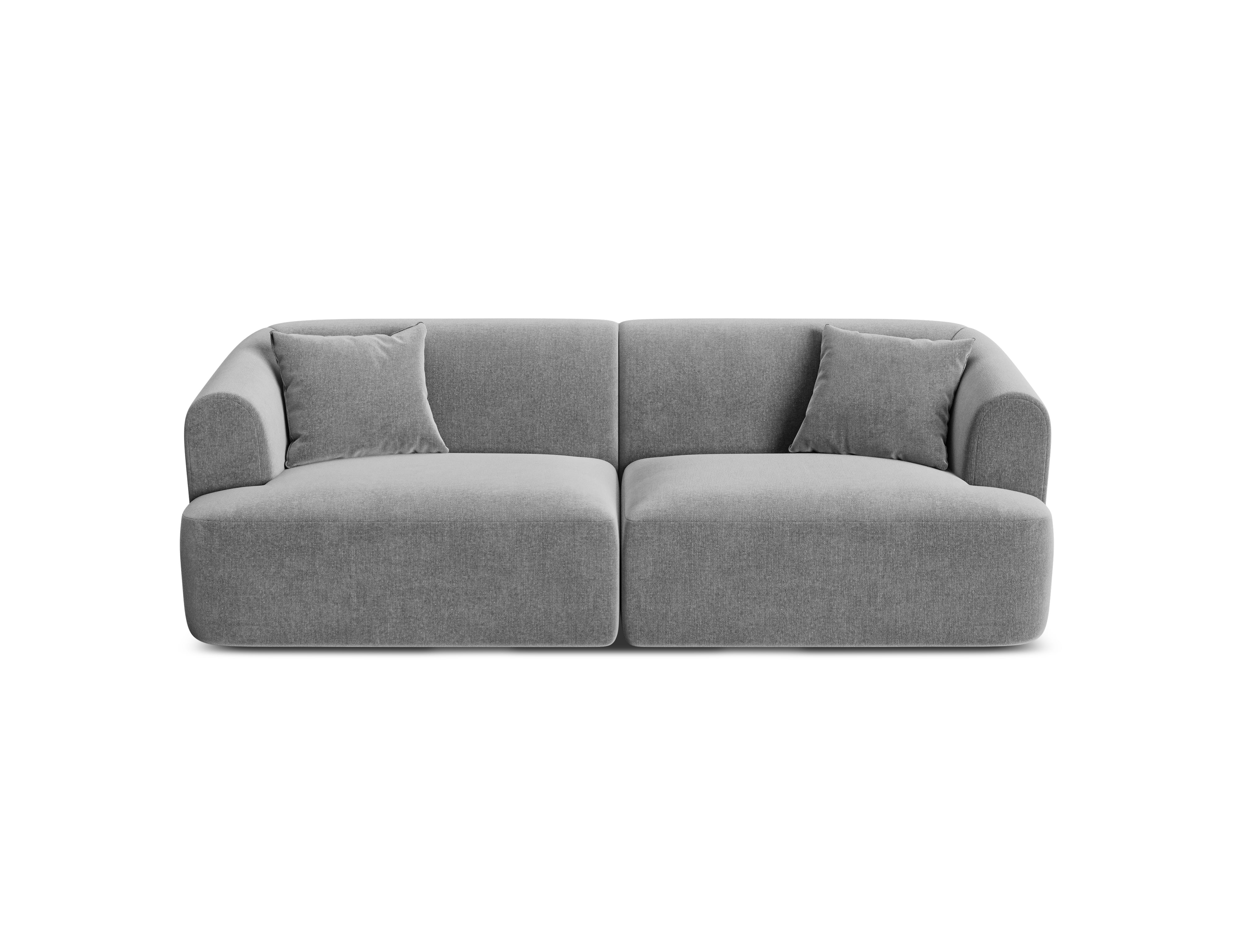 Sofa aus Samt 3-sitzig CAMPI grau