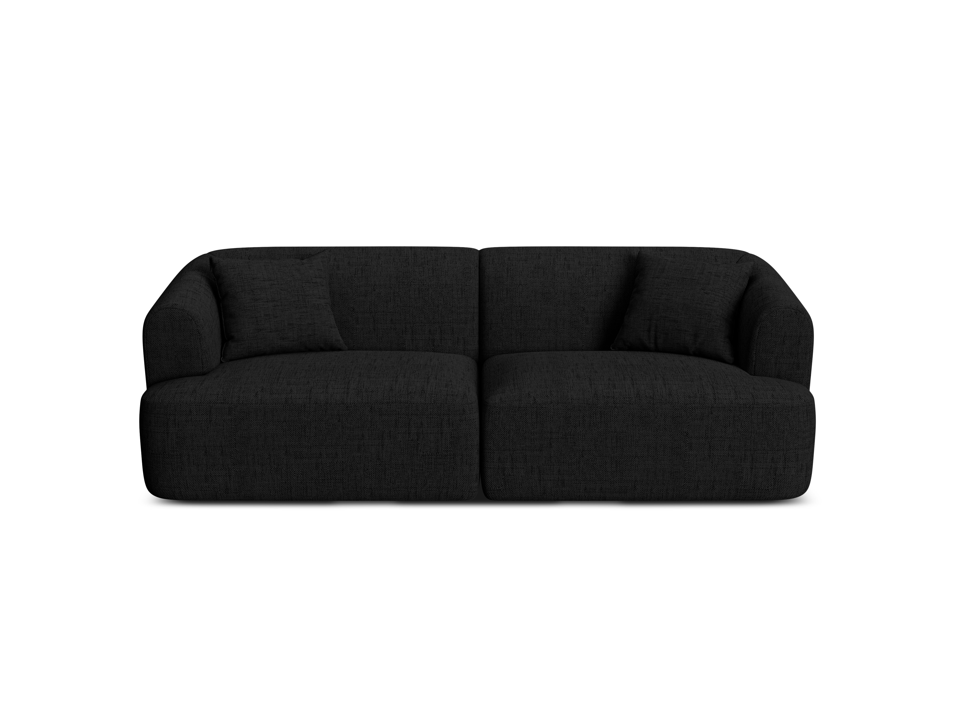 Sofa 3-osobowa CAMPI czarny szenil – Cosmopolitan Design