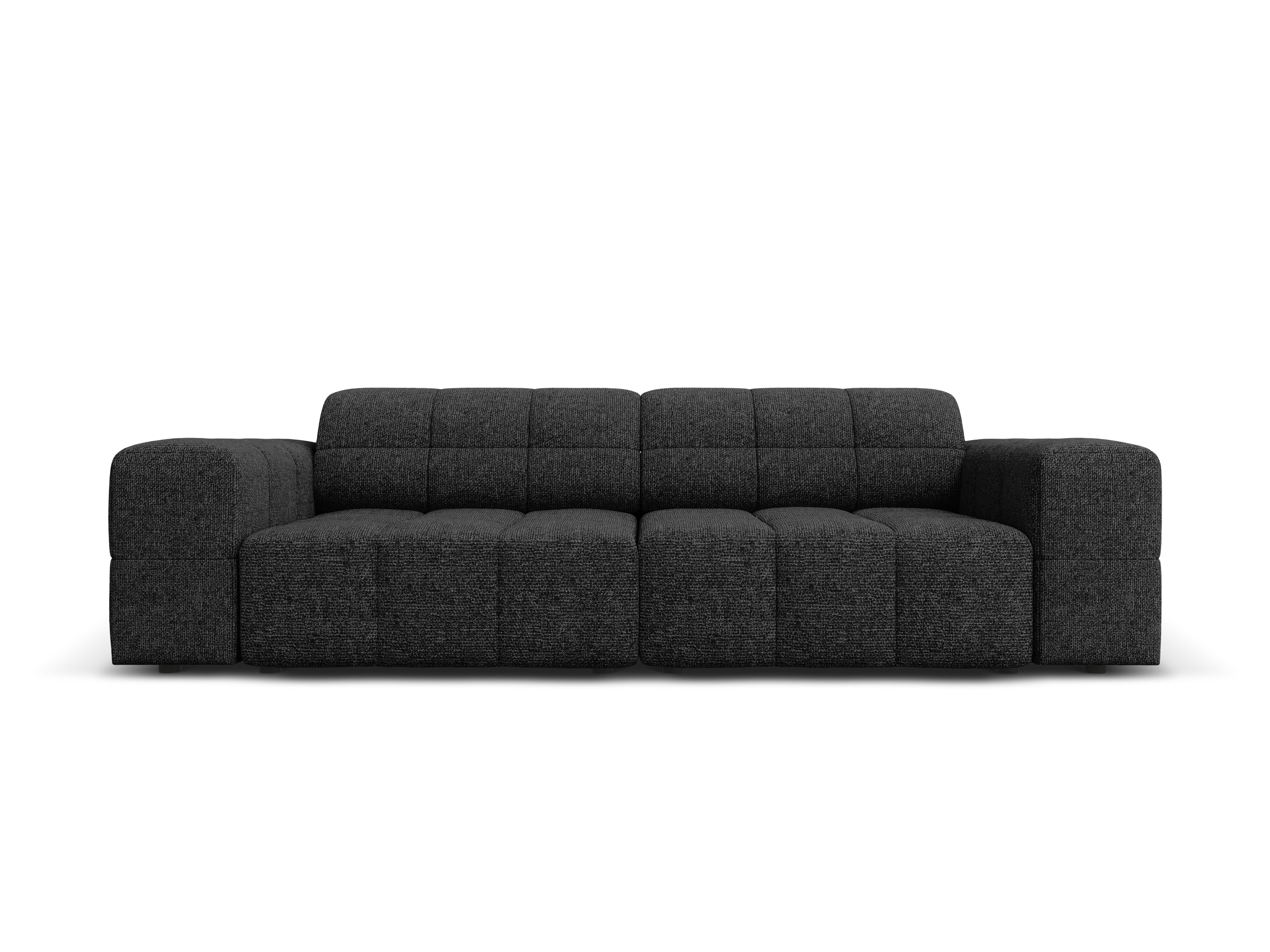 Sofa 3-osobowa CHICAGO czarny szenil – Cosmopolitan Design