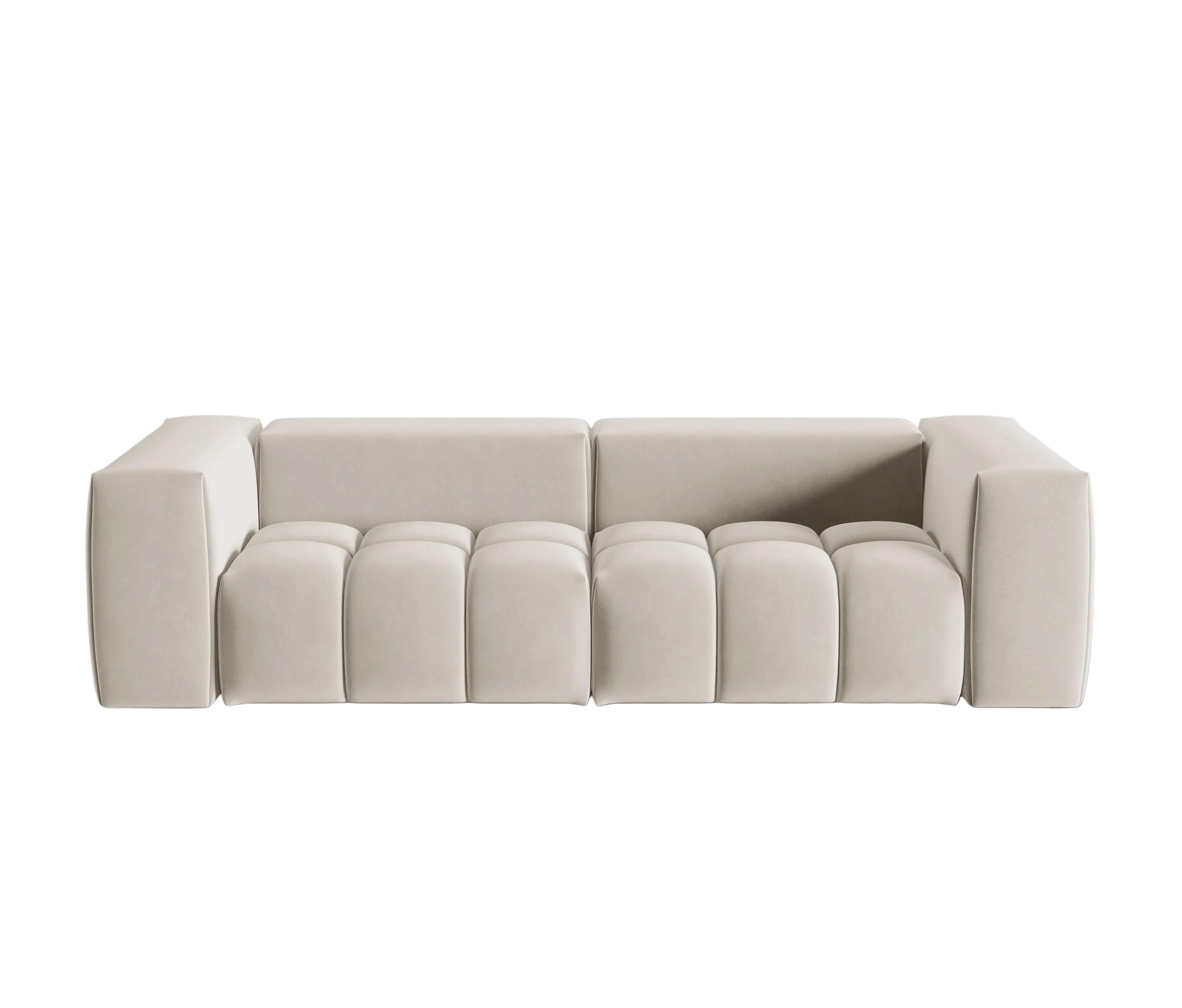 Sofa aksamitna 3-osobowa VERONA ecru